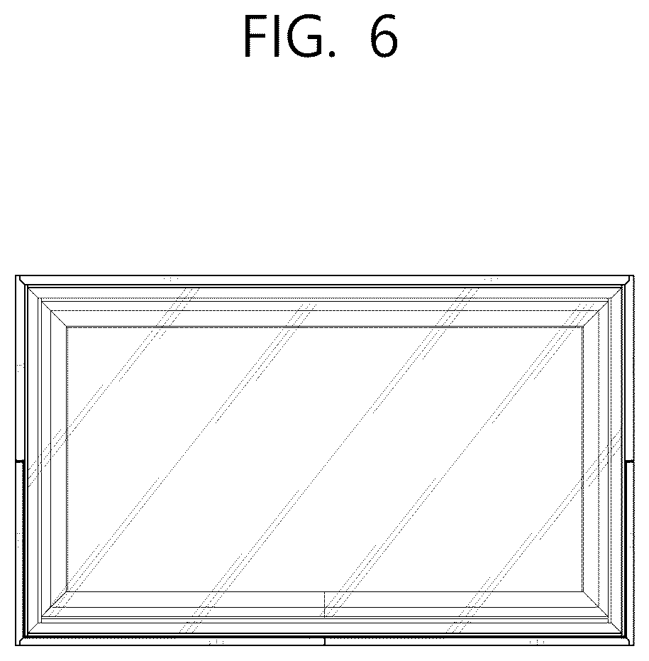 Patent USD1125293 Figure 6 – Cabinet with refrigerator