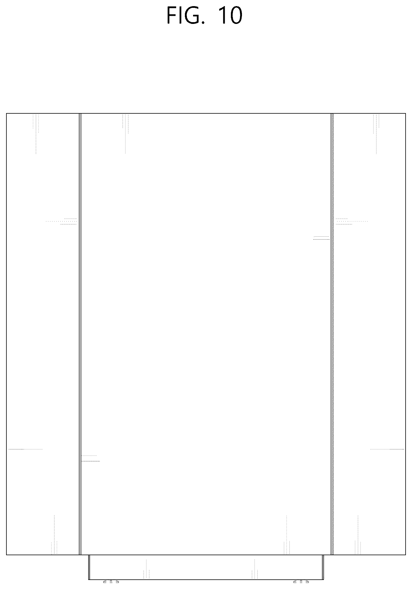 Patent USD1125293 Figure 10 – Cabinet with refrigerator