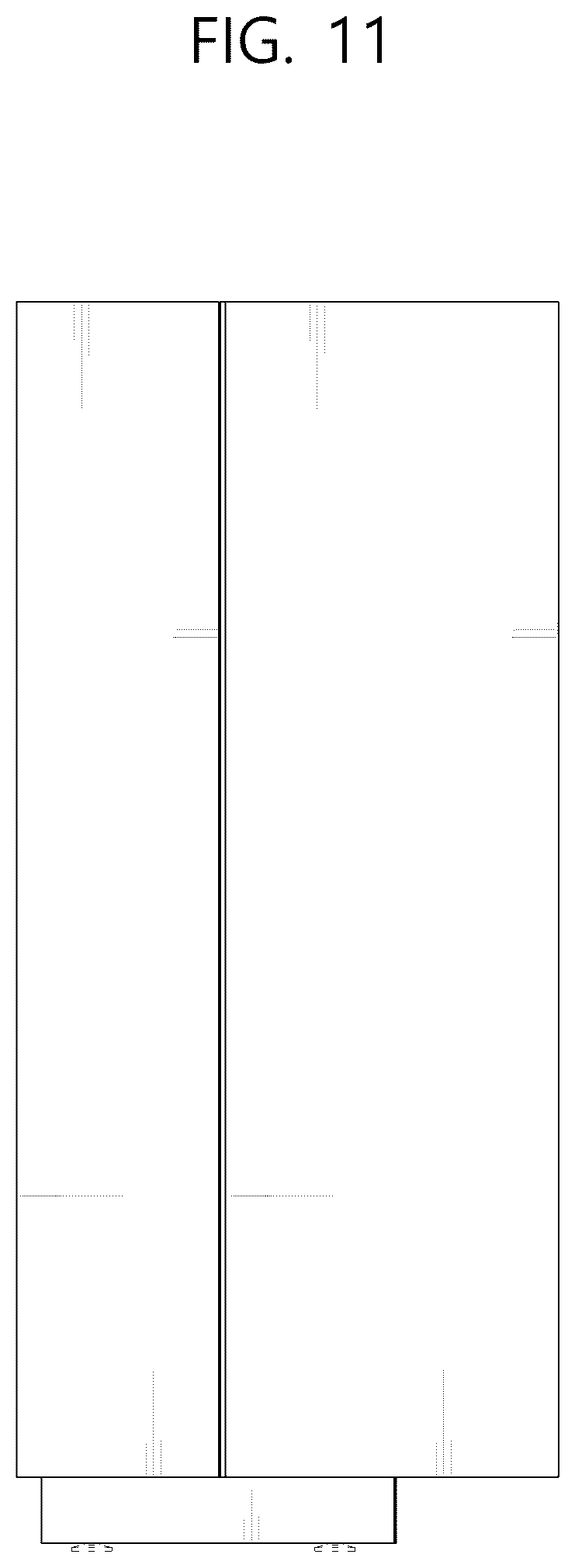 Patent USD1125293 Figure 11 – Cabinet with refrigerator