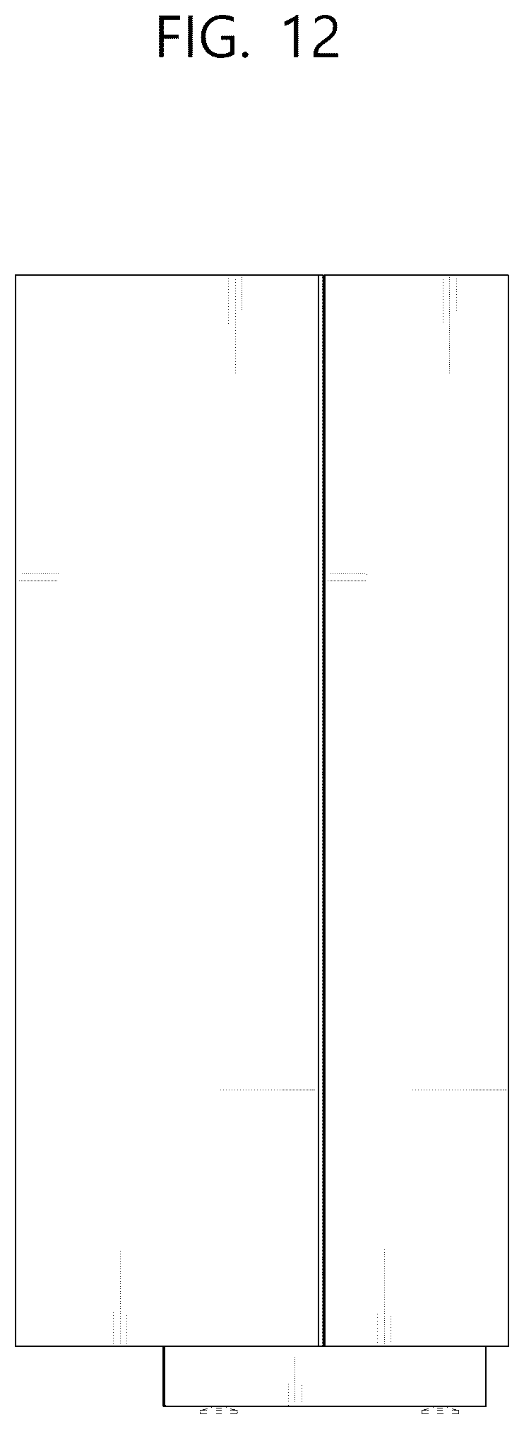 Patent USD1125293 Figure 12 – Cabinet with refrigerator