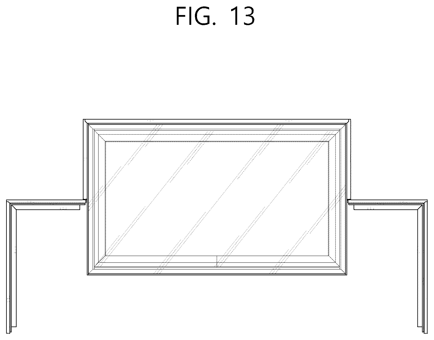 Patent USD1125293 Figure 13 – Cabinet with refrigerator