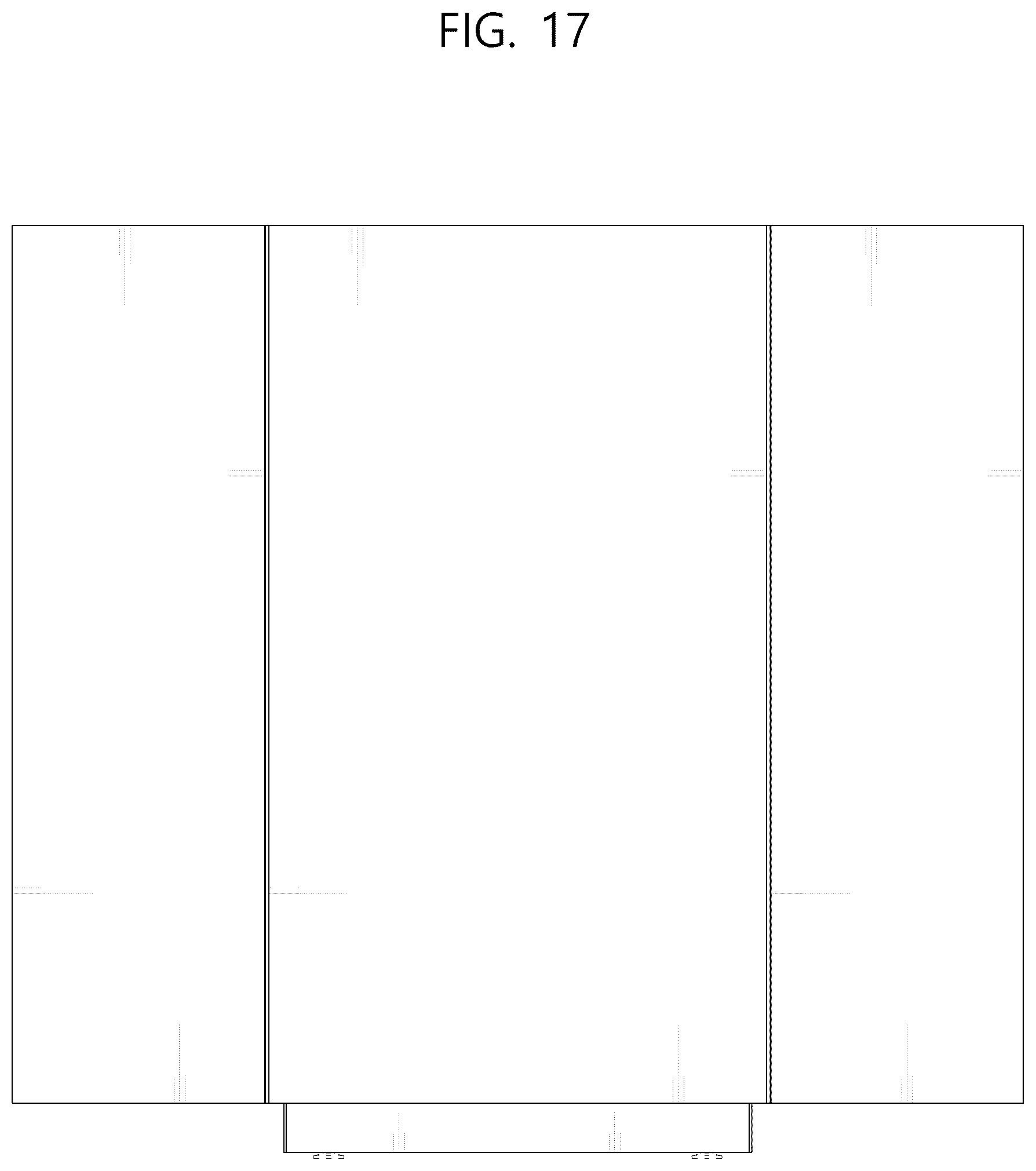 Patent USD1125293 Figure 17 – Cabinet with refrigerator