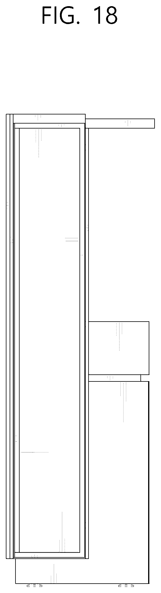 Patent USD1125293 Figure 18 – Cabinet with refrigerator