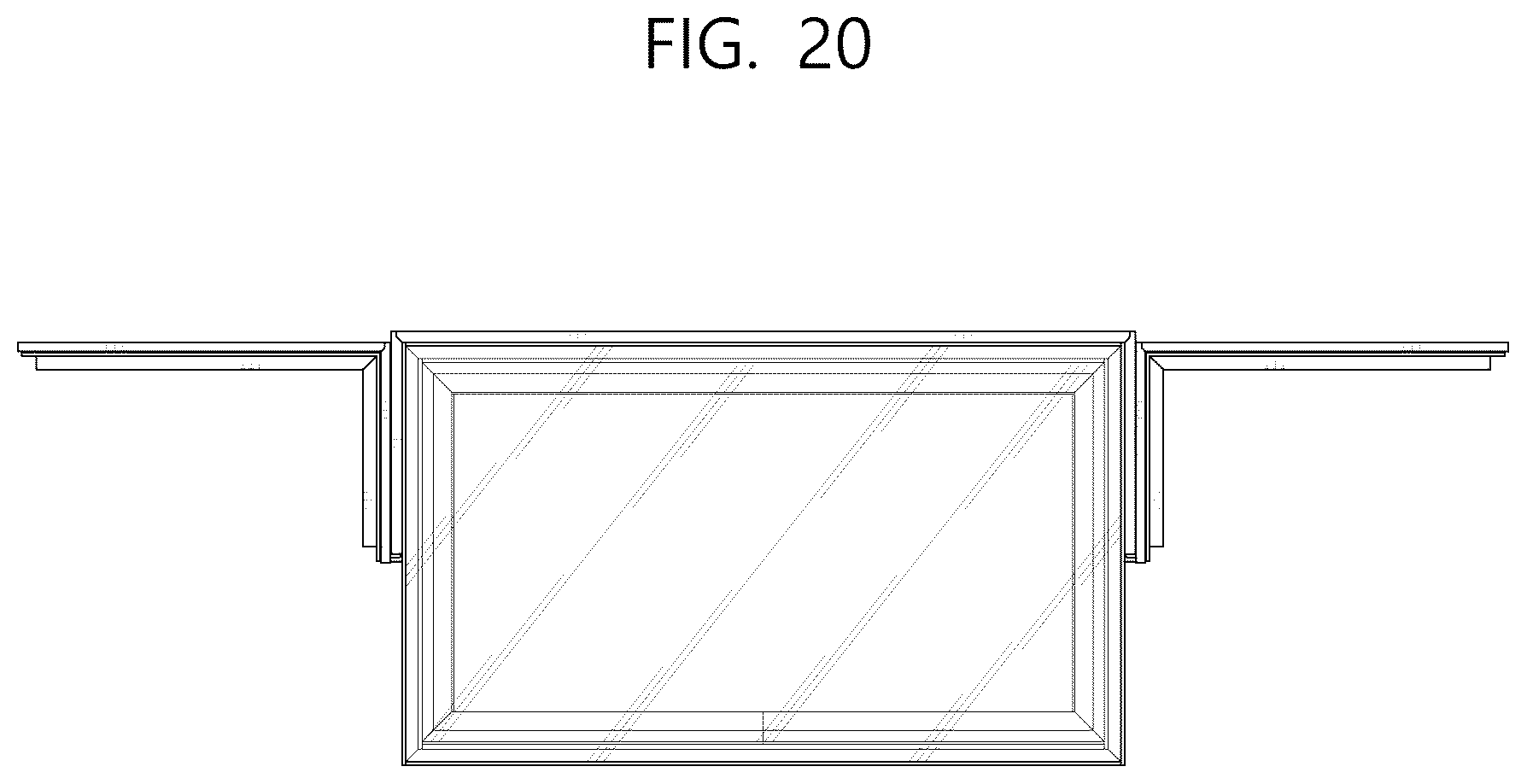 Patent USD1125293 Figure 20 – Cabinet with refrigerator