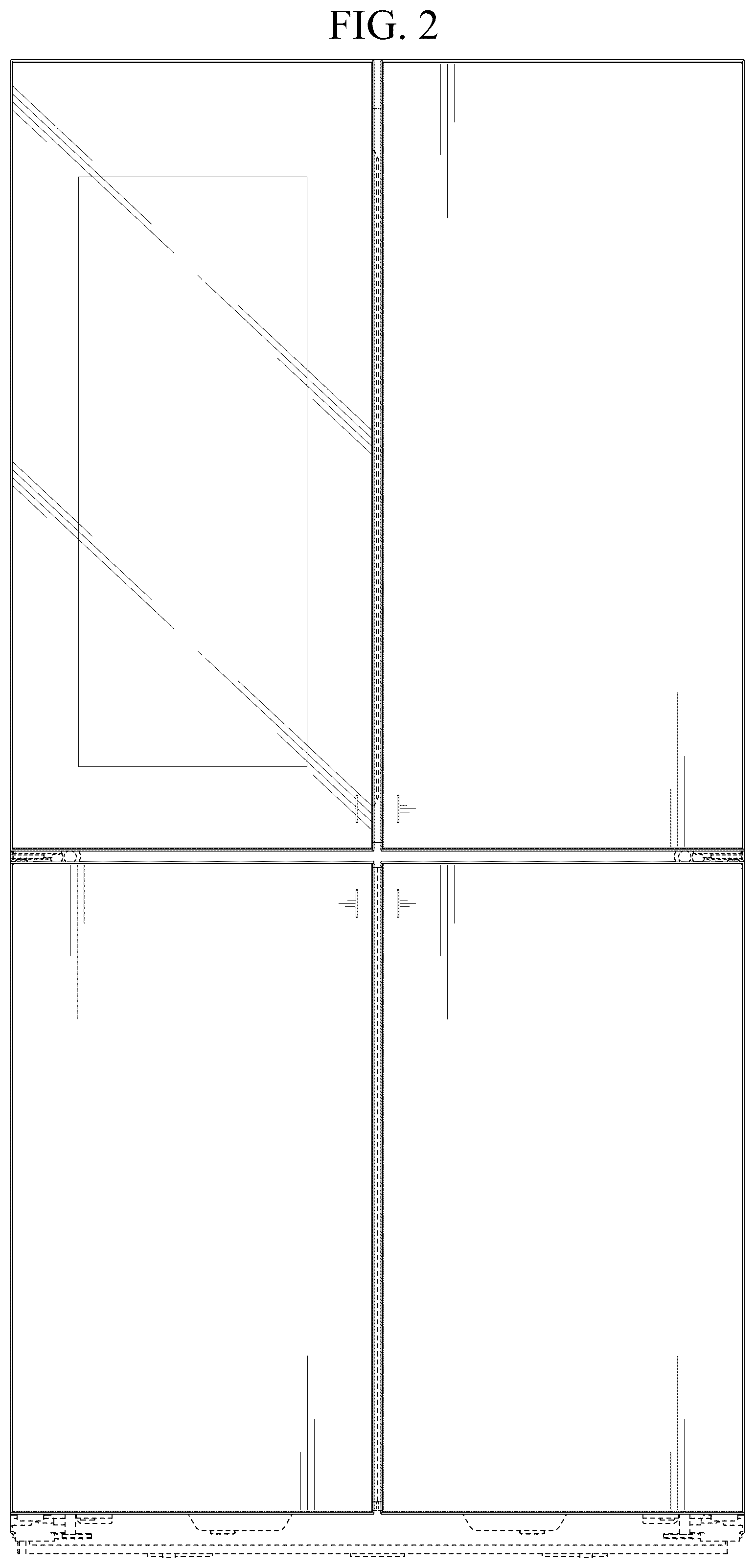 Patent USD1125295 Figure 2 – Refrigerator