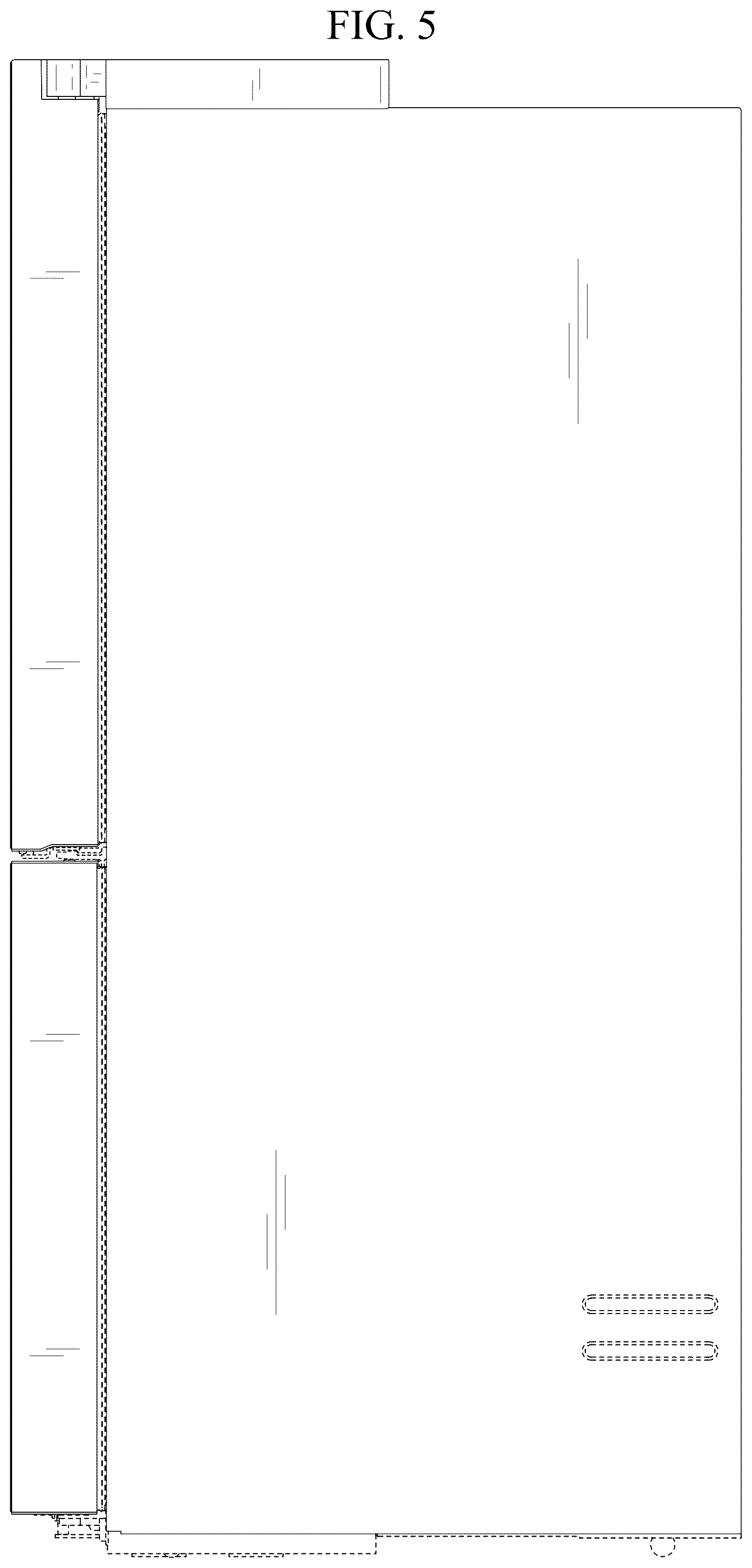 Patent USD1125295 Figure 5 – Refrigerator