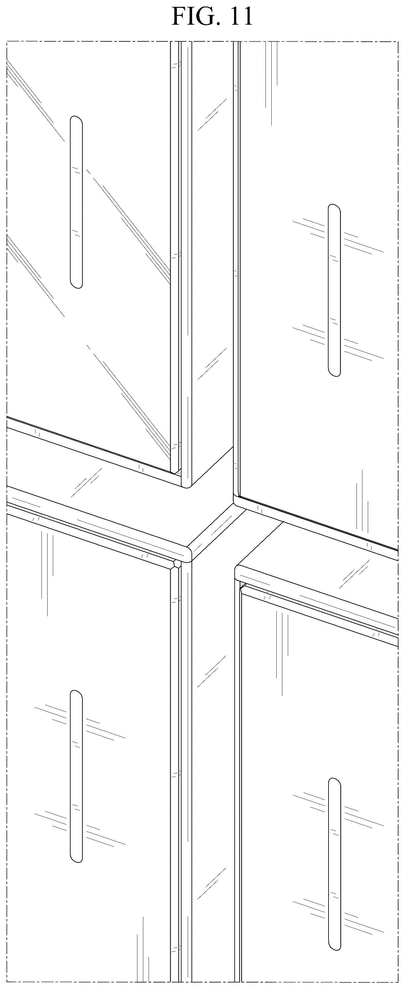 Patent USD1125295 Figure 11 – Refrigerator