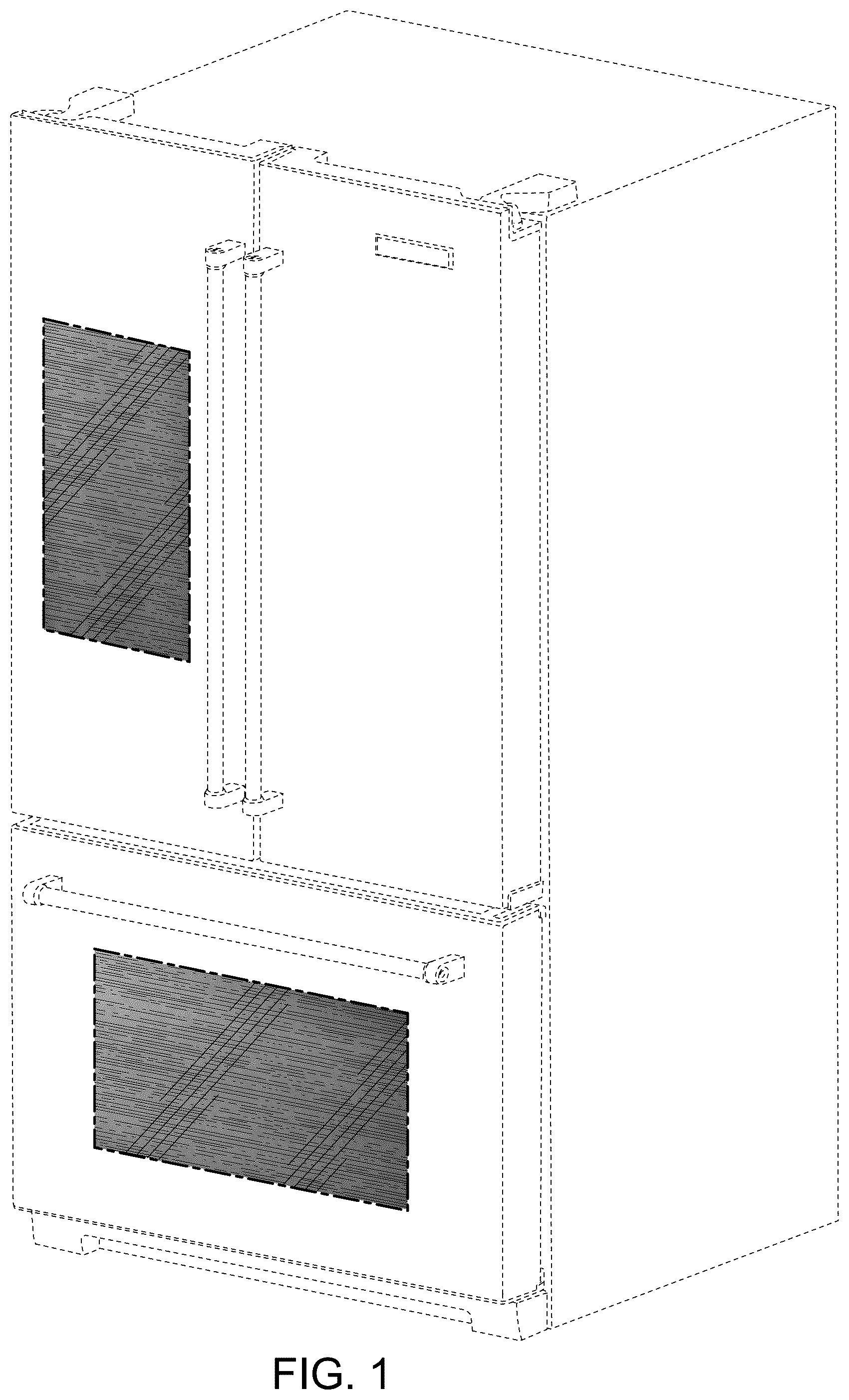 Patent USD1125296 Figure 1 – Refrigerator