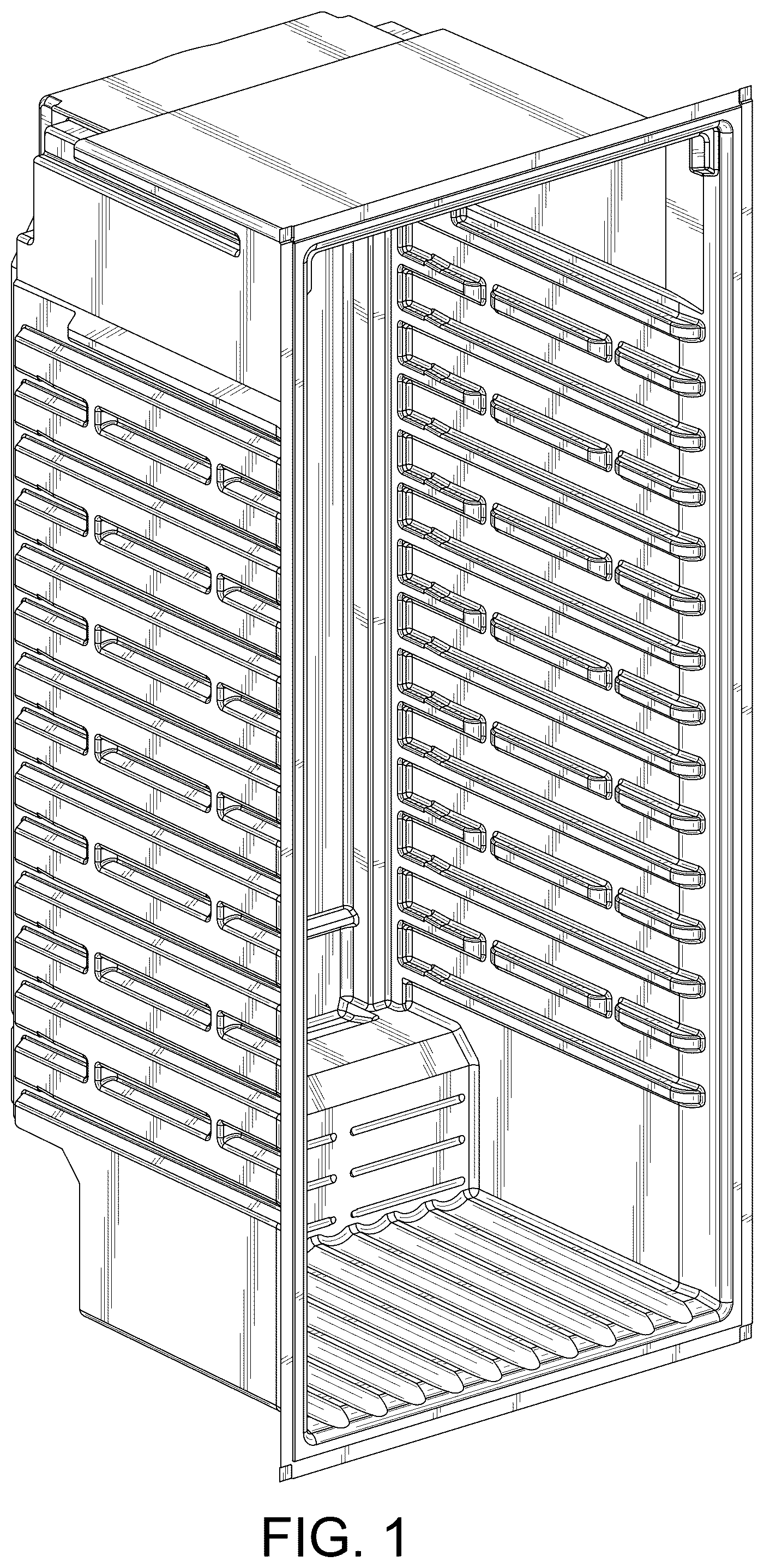 Patent USD1125297 — Lining for beef refrigeration display cabinet — Figure 1