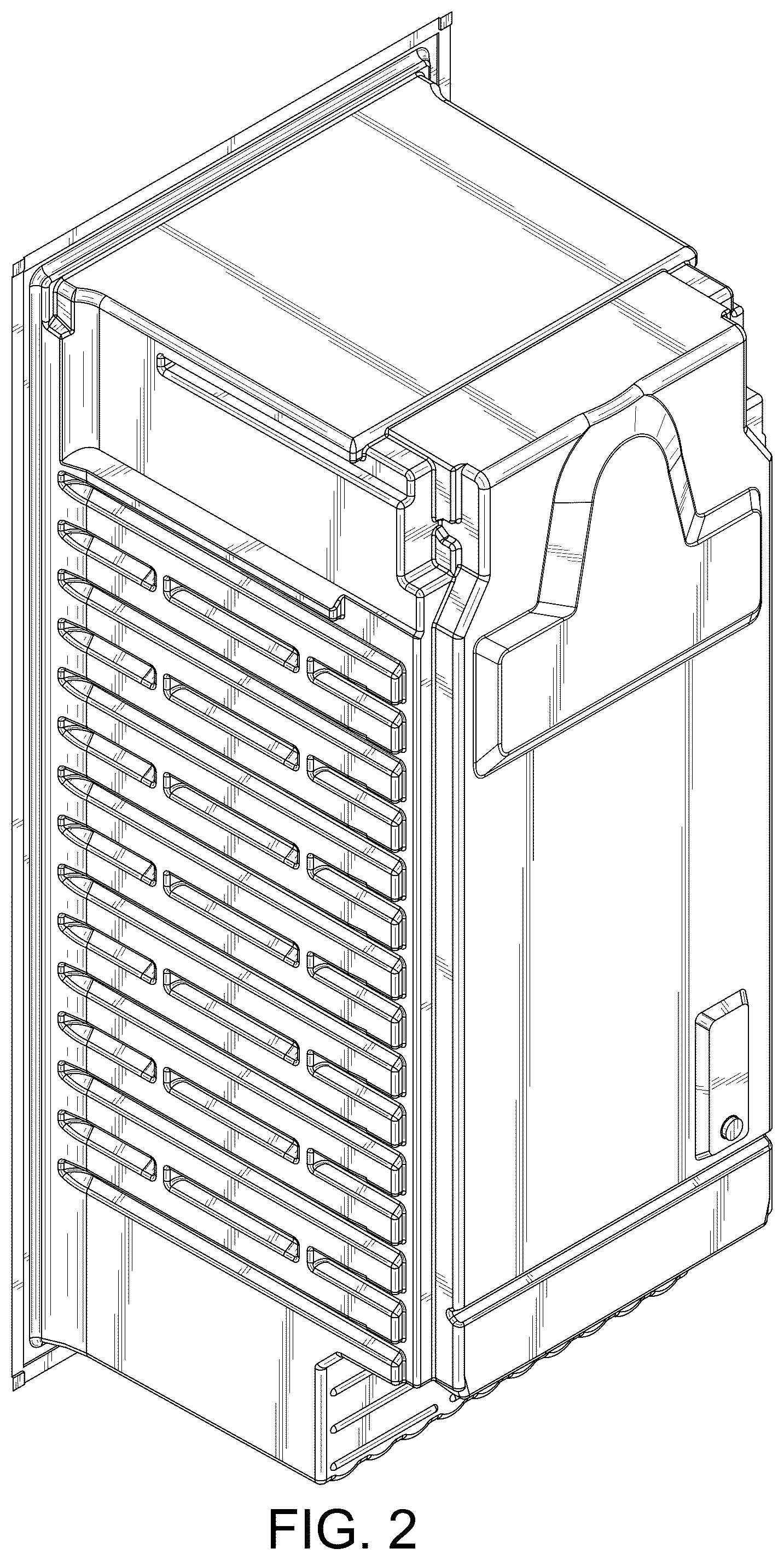 Patent USD1125297 Figure 2 – Lining for beef refrigeration display cabinet