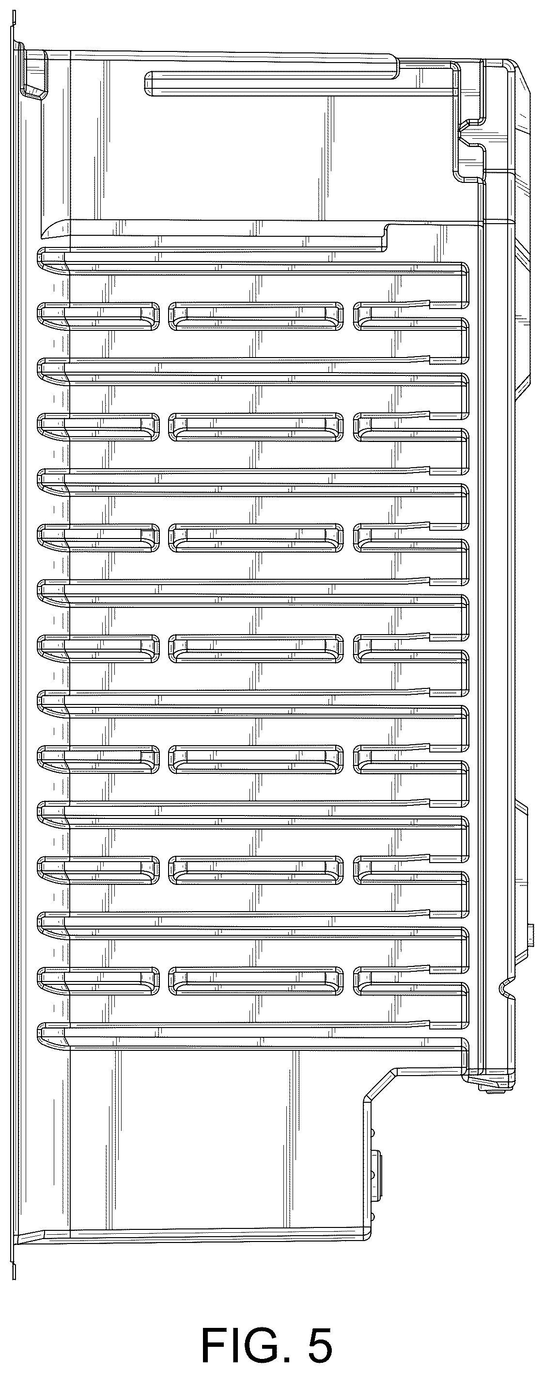 Patent USD1125297 Figure 5 – Lining for beef refrigeration display cabinet
