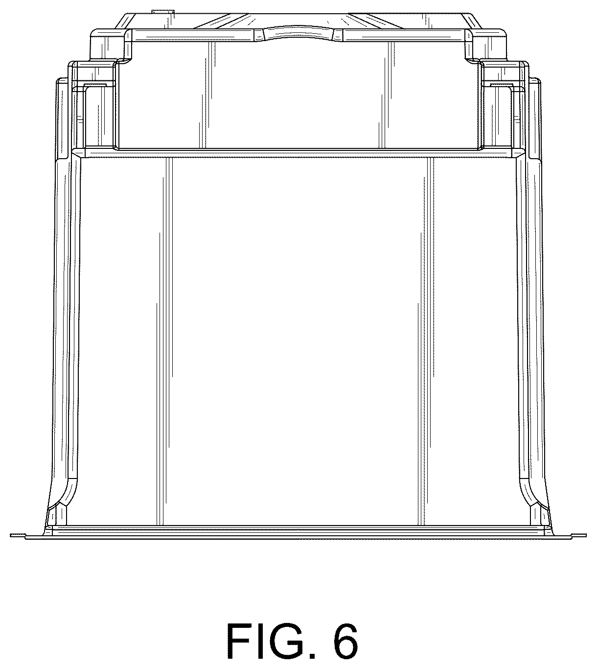 Patent USD1125297 Figure 6 – Lining for beef refrigeration display cabinet