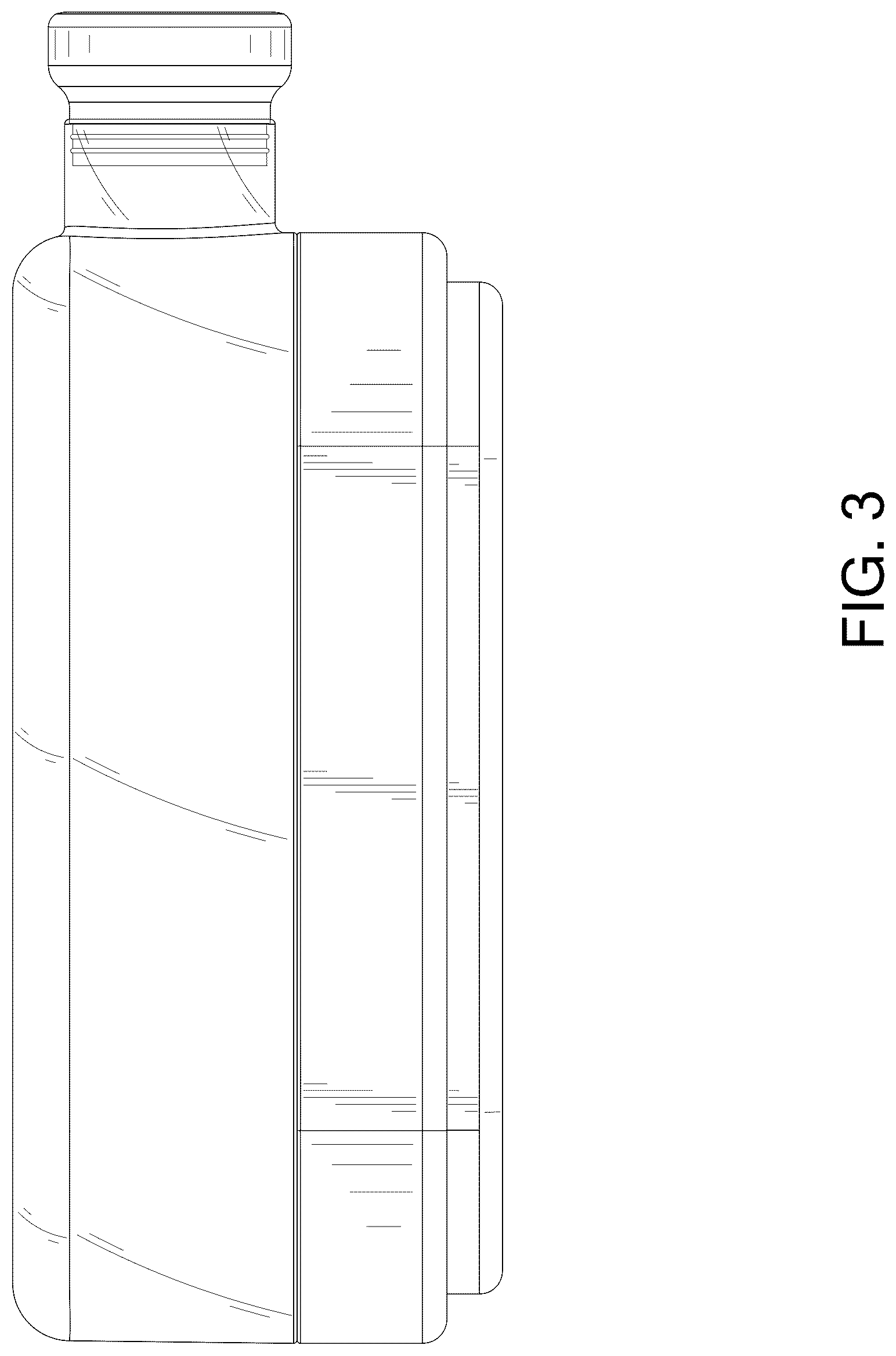 Patent USD1125298 Figure 3 – Ice cube bottle