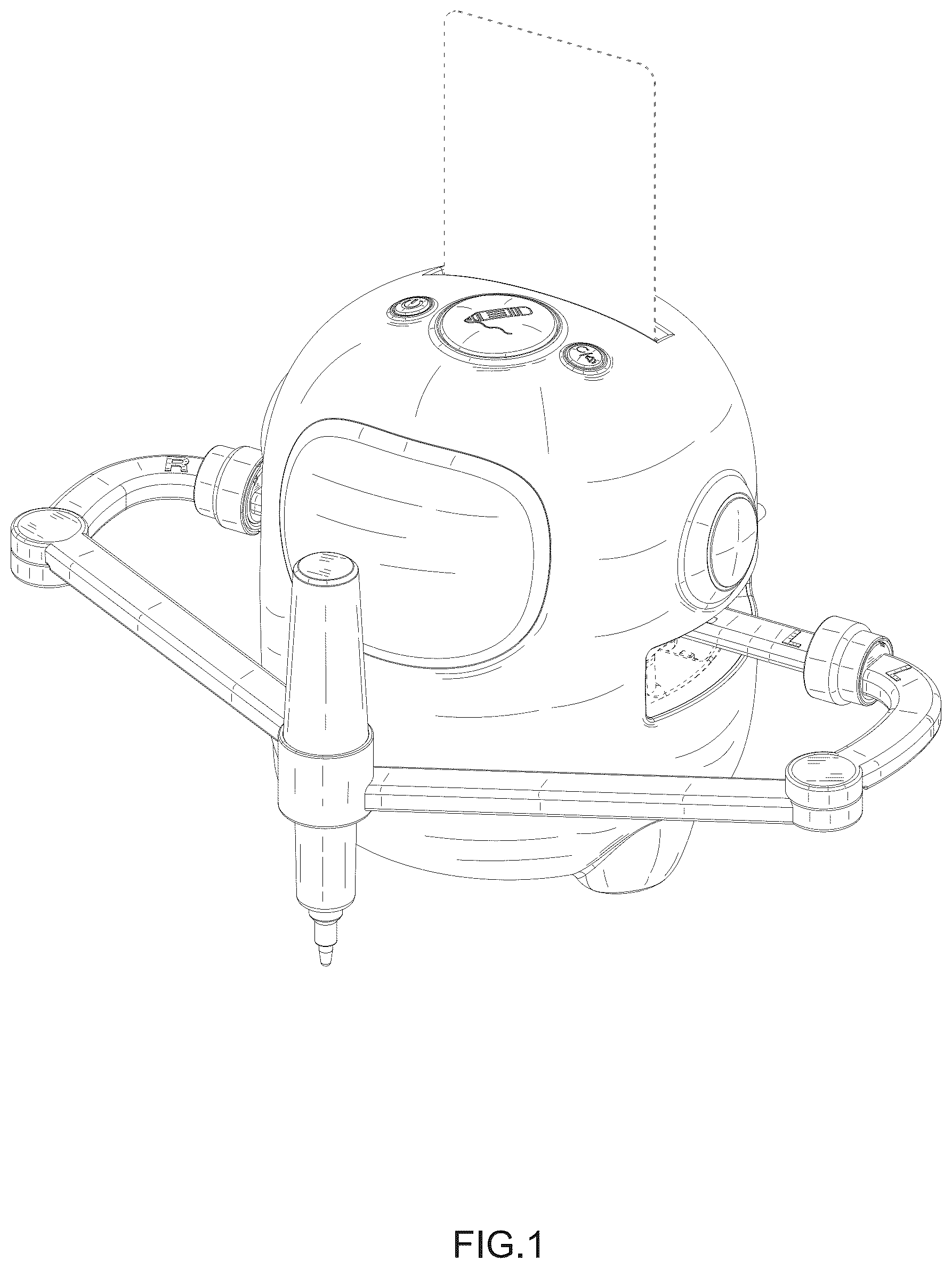 Patent USD1125312 Figure 1 – Intelligent painting robot