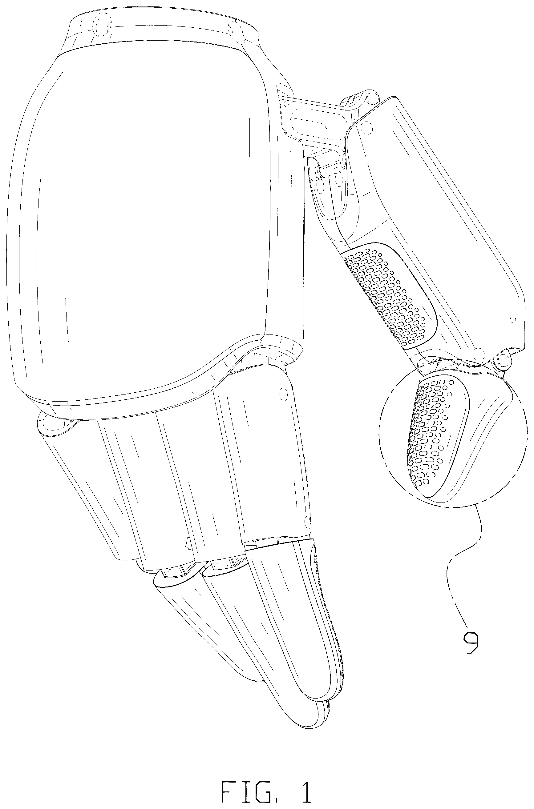 Patent USD1125314 Figure 1 – Robot hand