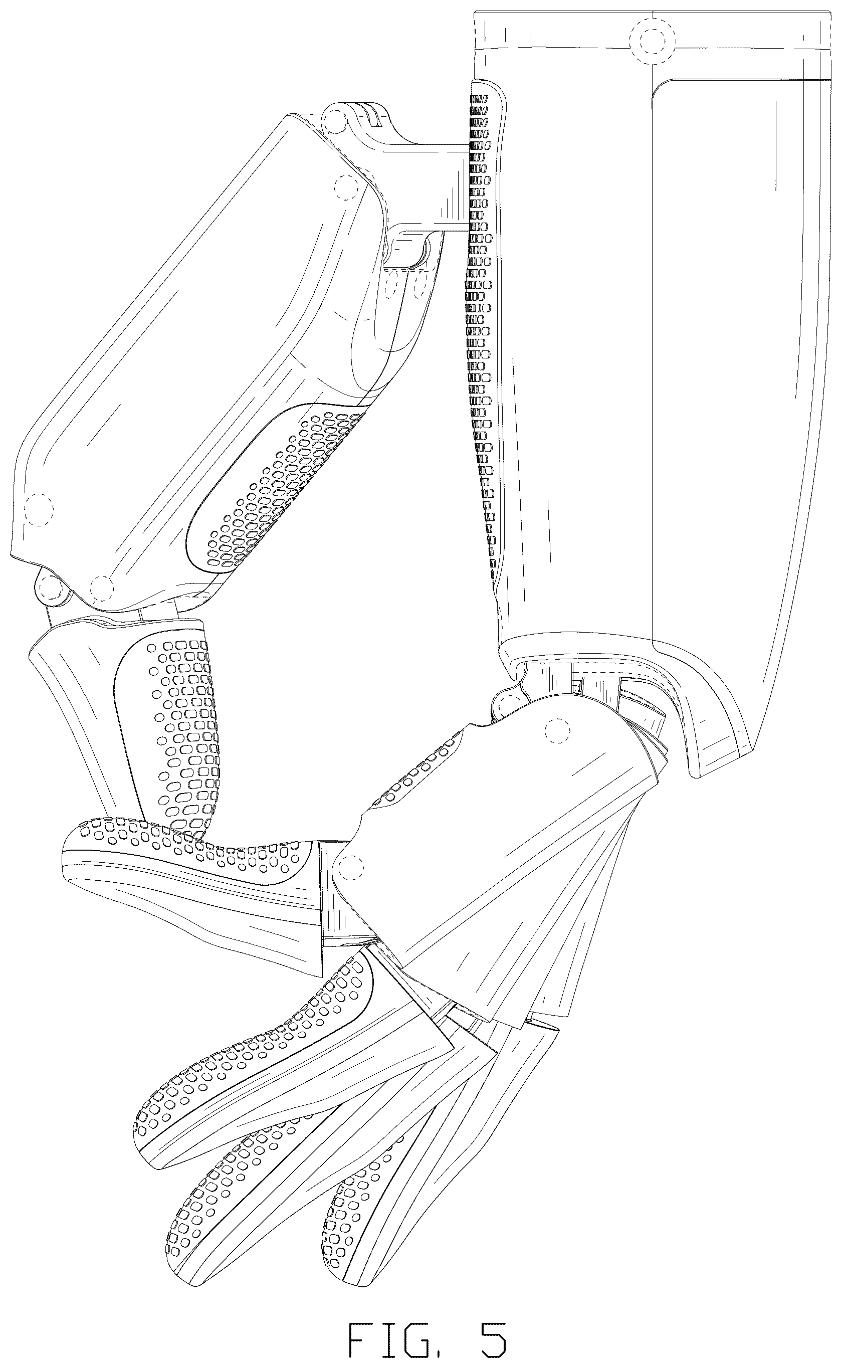 Patent USD1125314 Figure 5 – Robot hand