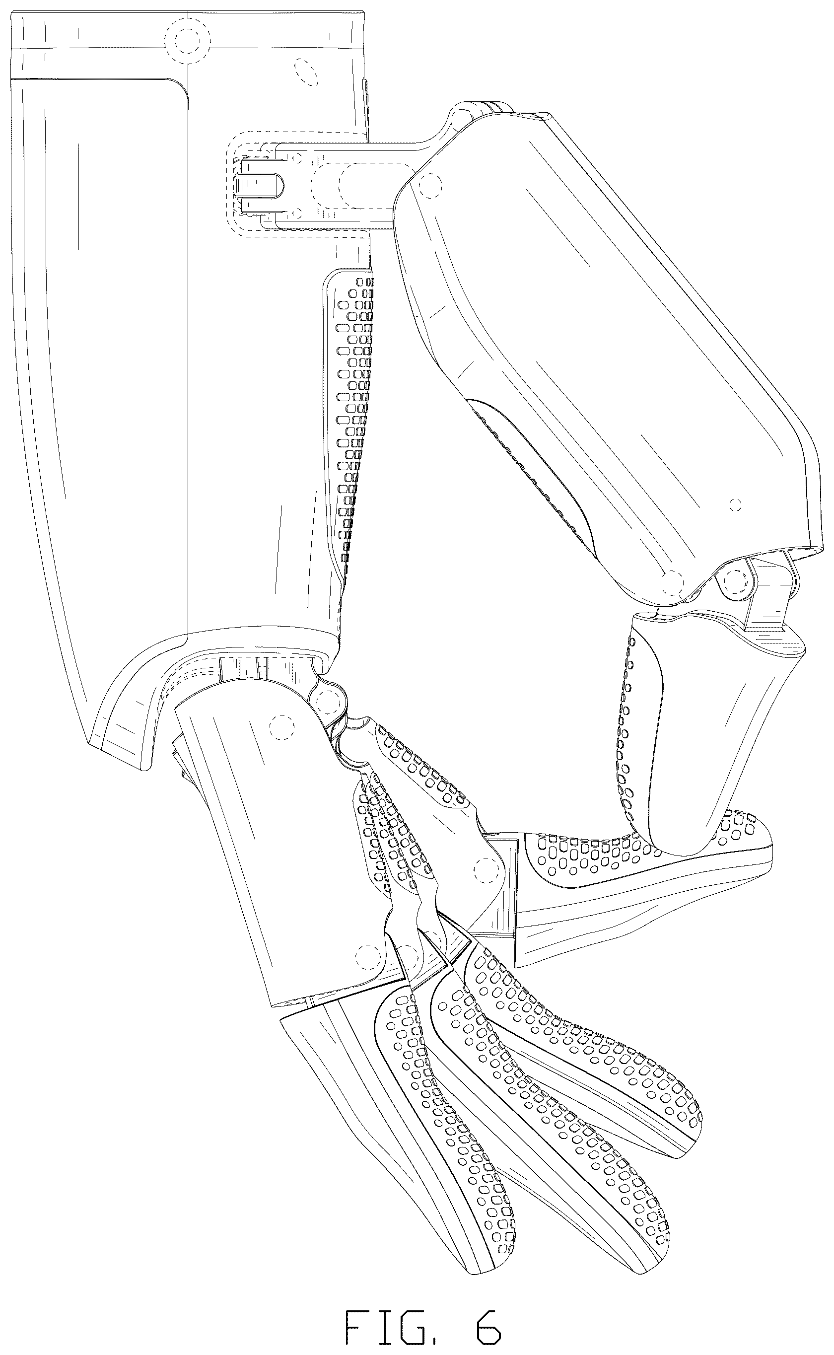 Patent USD1125314 Figure 6 – Robot hand