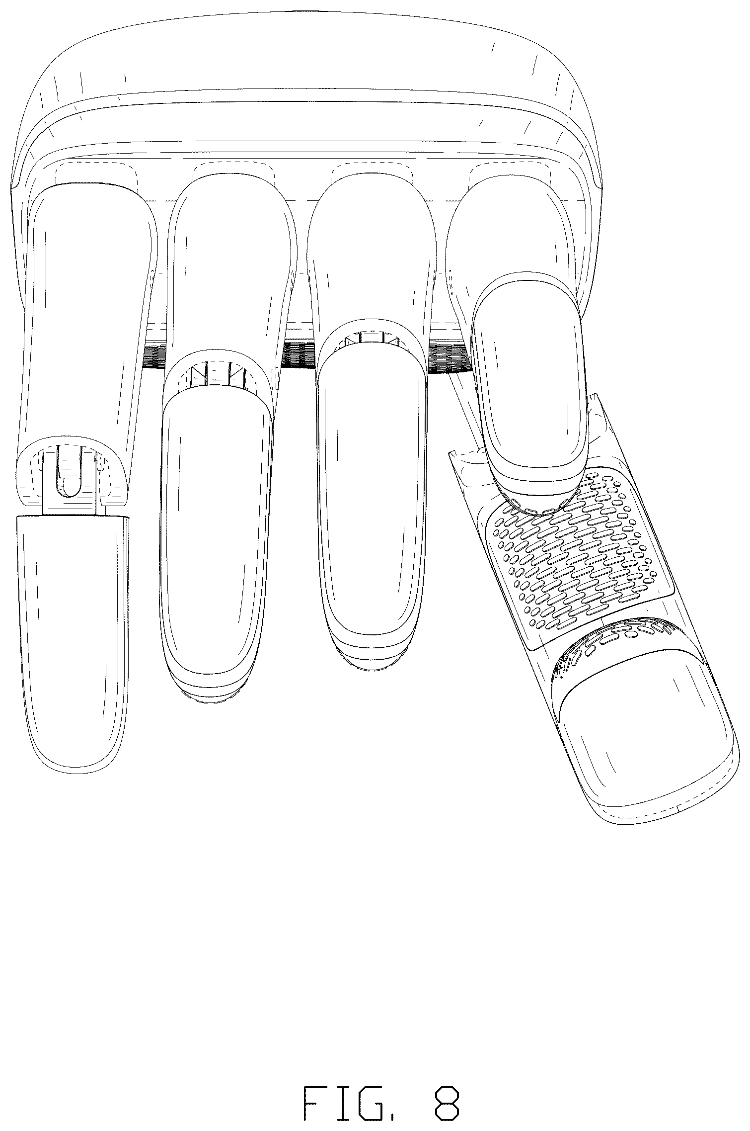 Patent USD1125314 Figure 8 – Robot hand