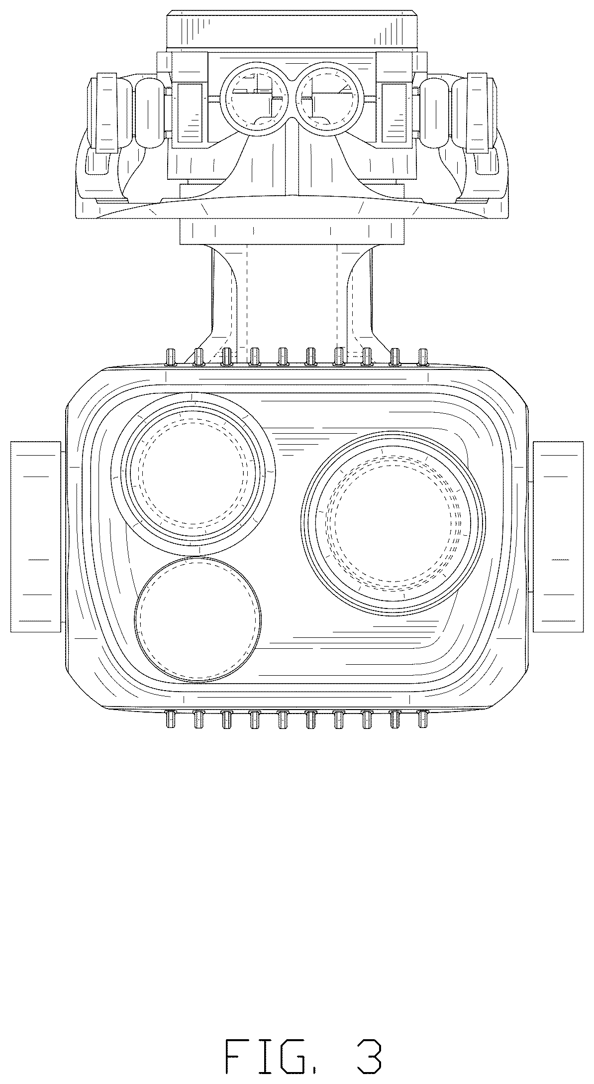 Patent USD1125326 Figure 3 – Gimbal camera