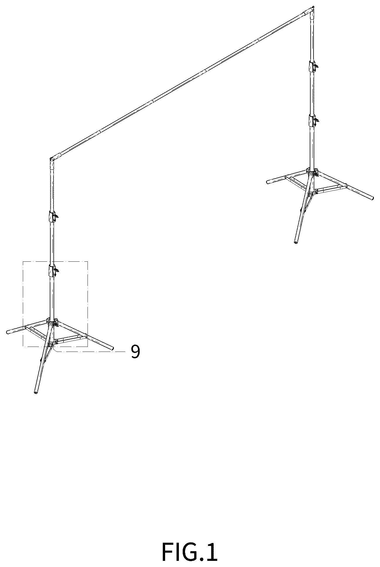 Patent USD1125335 Figure 1 – Projector stands
