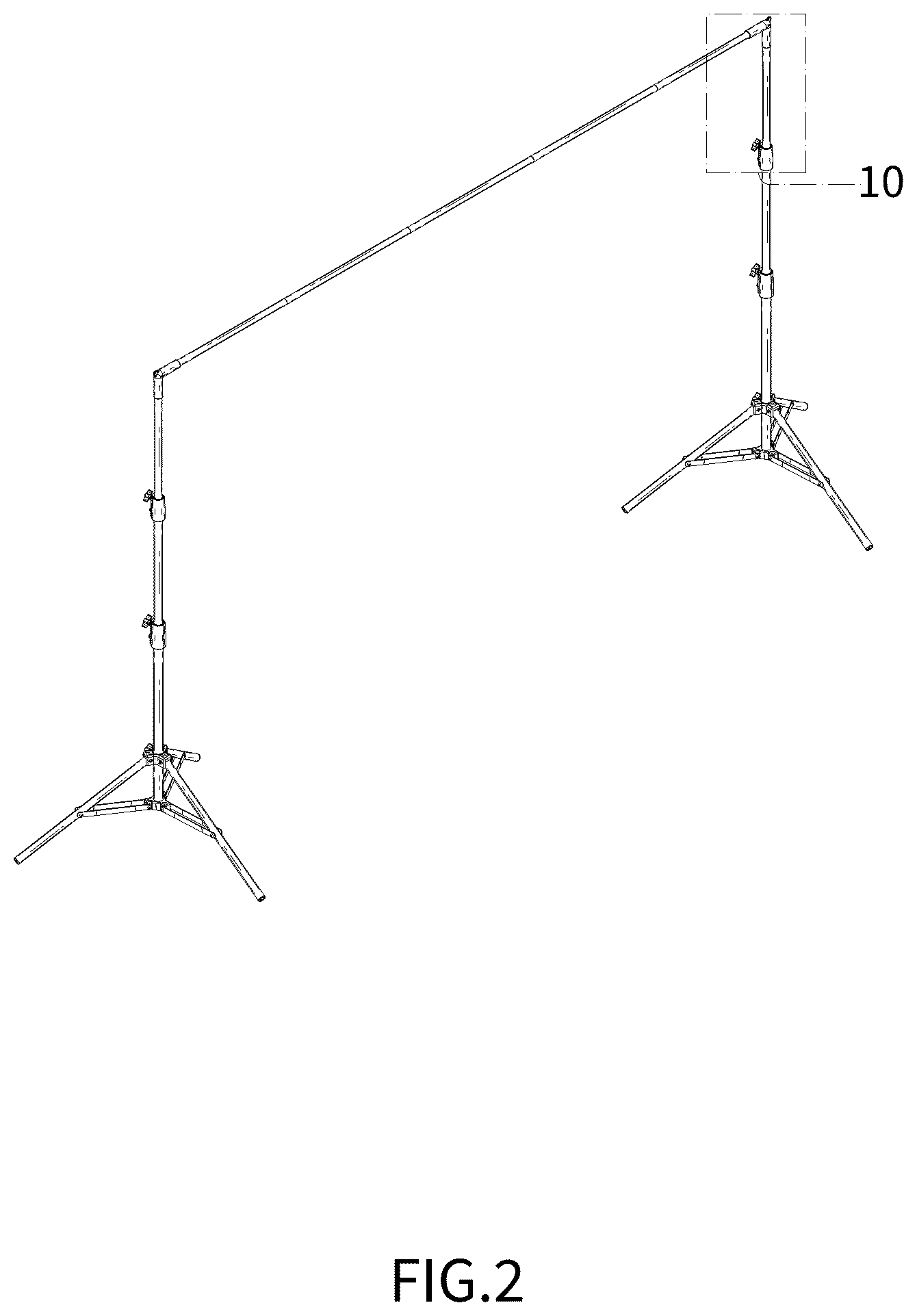 Patent USD1125335 Figure 2 – Projector stands