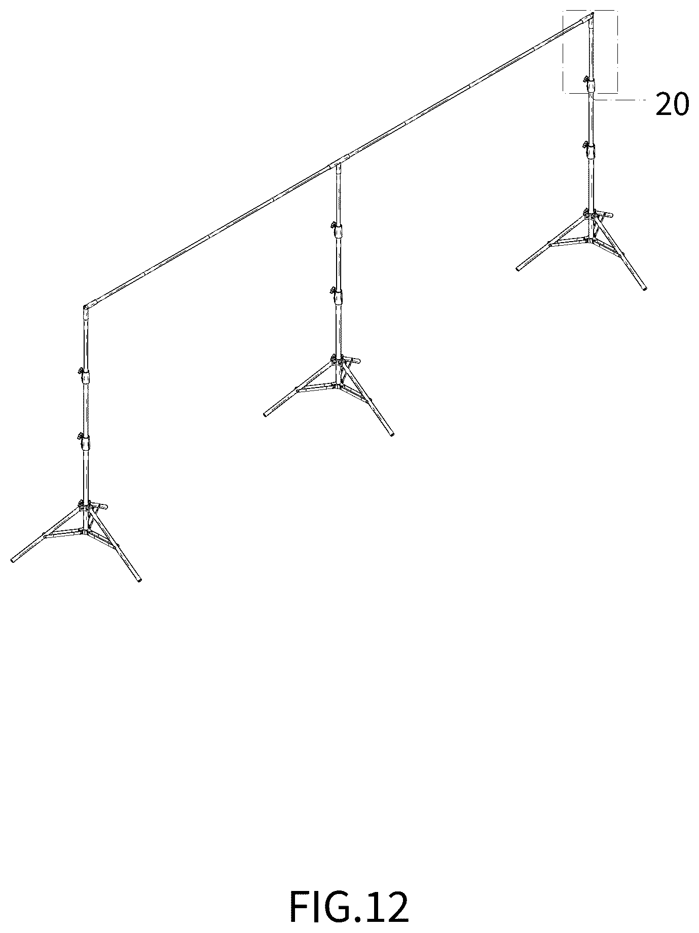 Patent USD1125335 Figure 9 – Projector stands