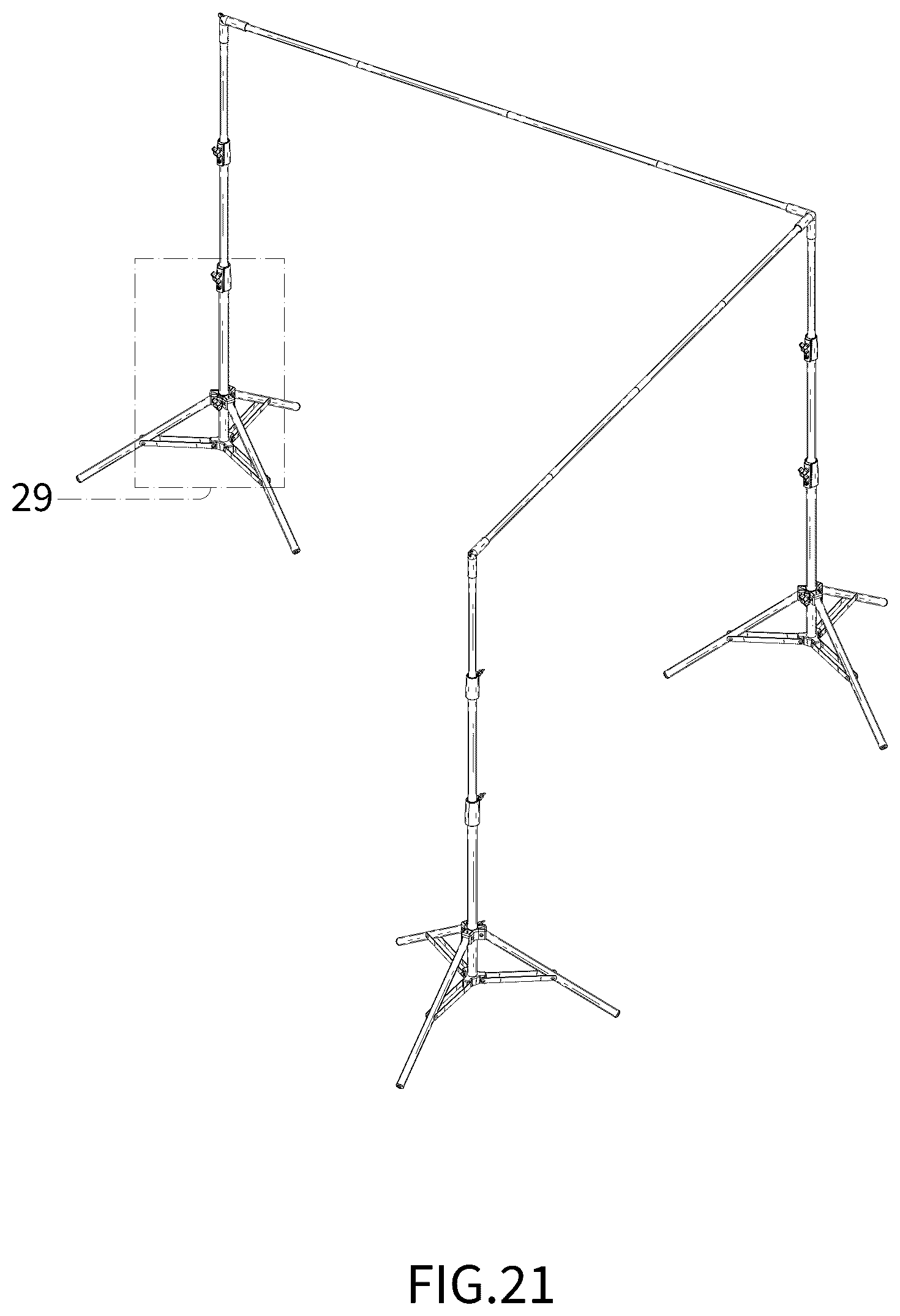 Patent USD1125335 Figure 15 – Projector stands