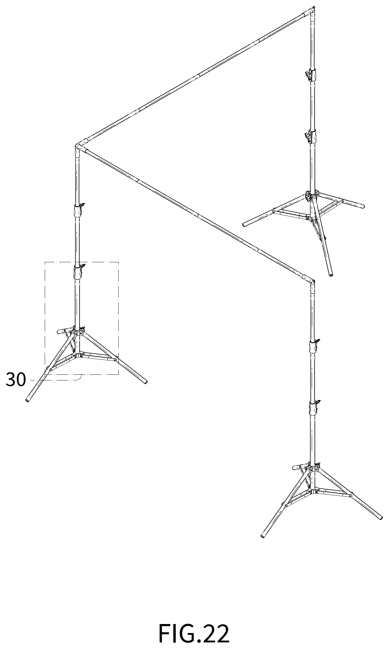 Patent USD1125335 Figure 16 – Projector stands
