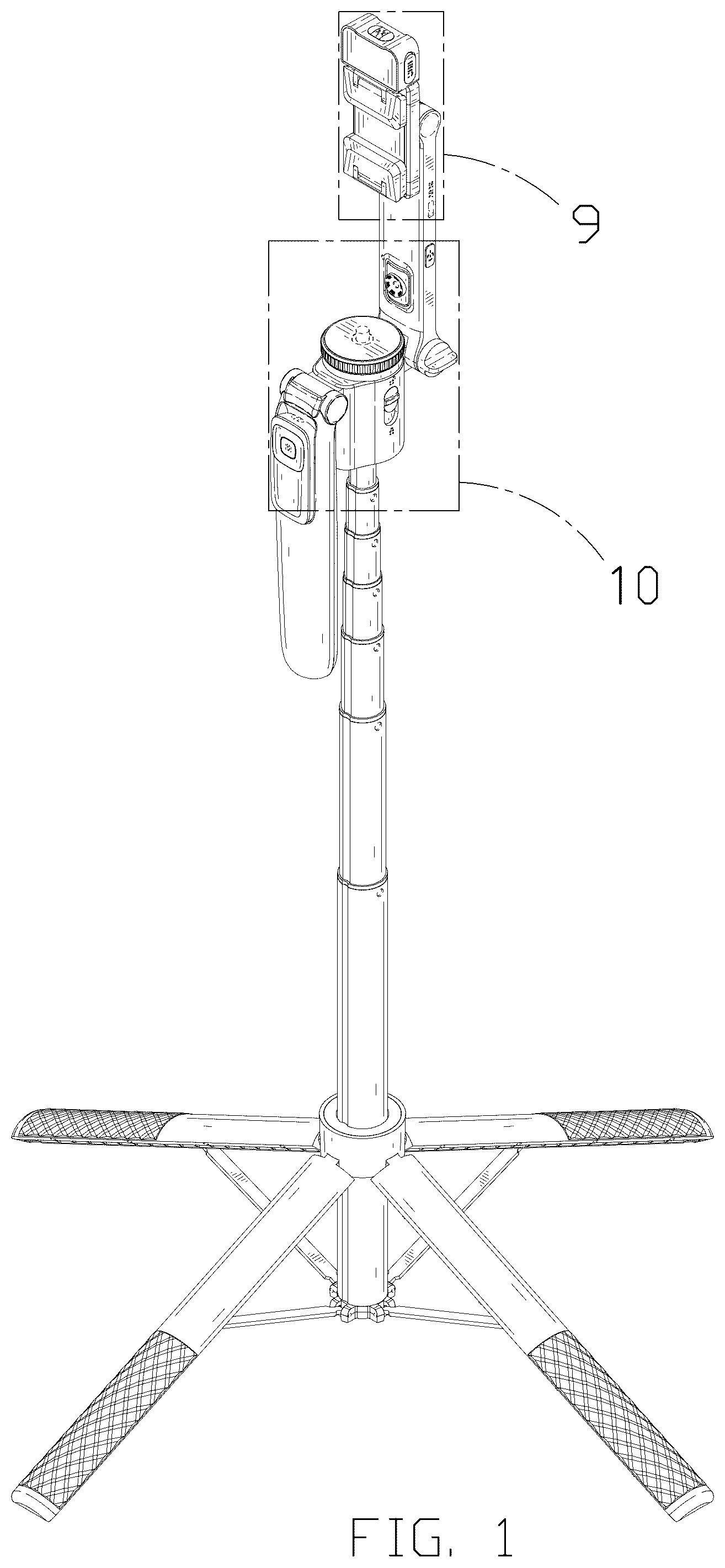 Patent USD1125338 Figure 1 – Mobile phone stand