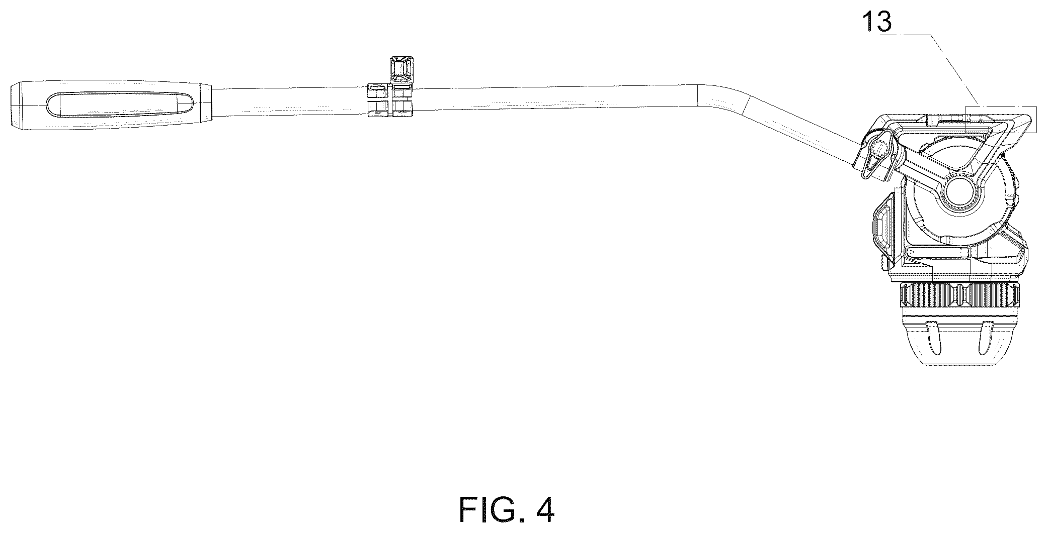 Patent USD1125341 Figure 4 – Tripod head