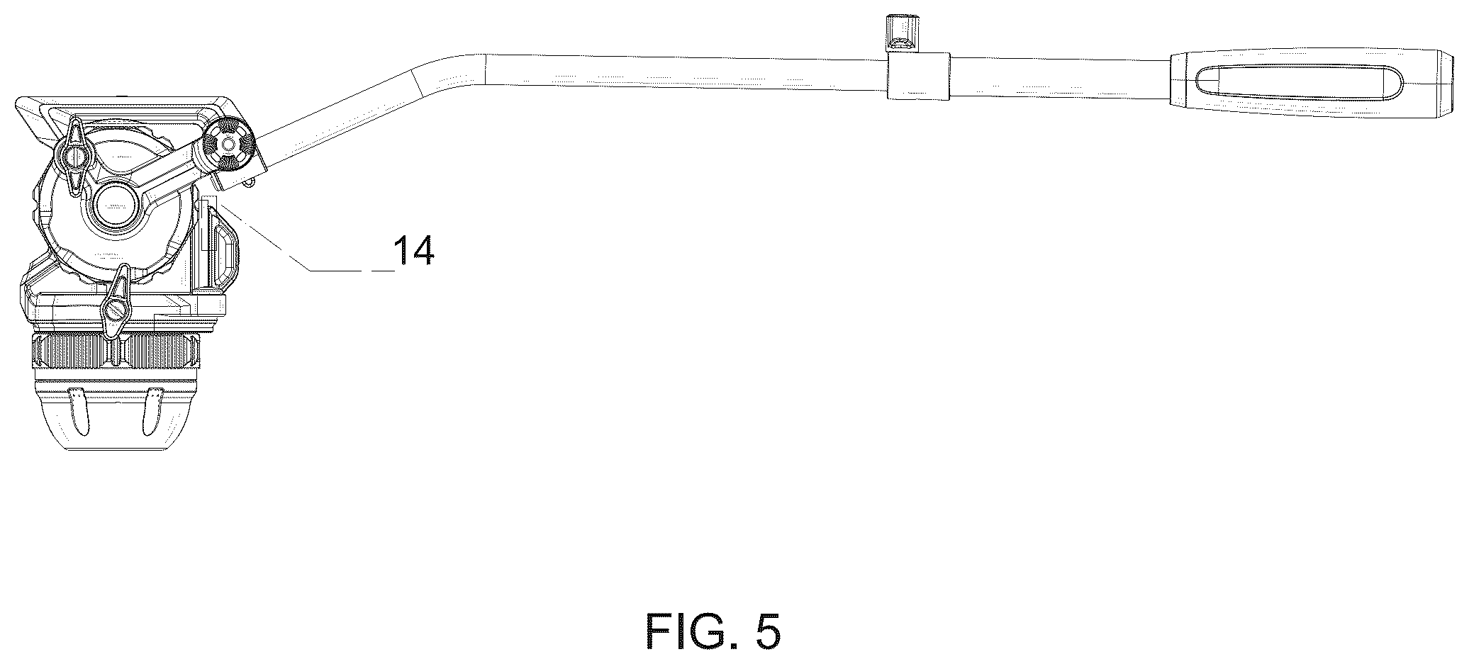 Patent USD1125341 Figure 5 – Tripod head