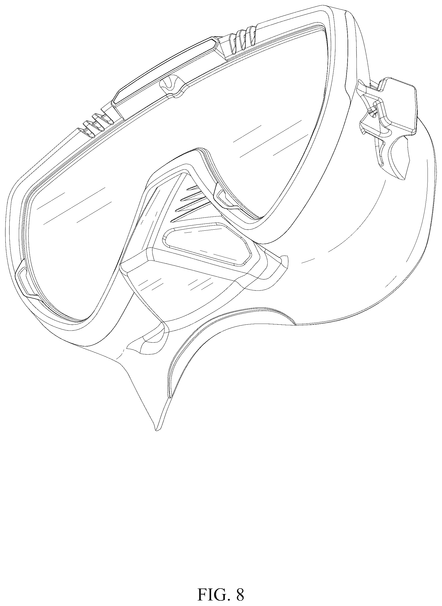 Patent USD1125345 Figure 8 – Diving glasses