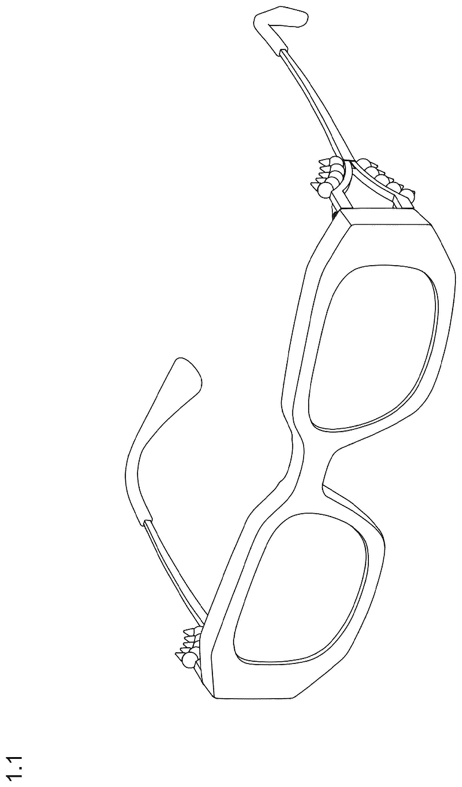 Patent USD1125347 Figure 1 – Sunglasses