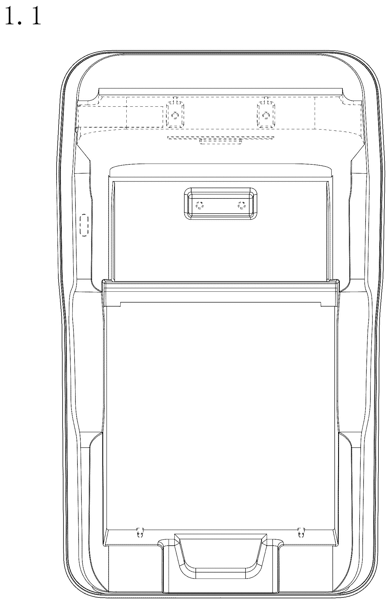 Patent USD1125354 Figure 1 – Base for point-of-sale terminal