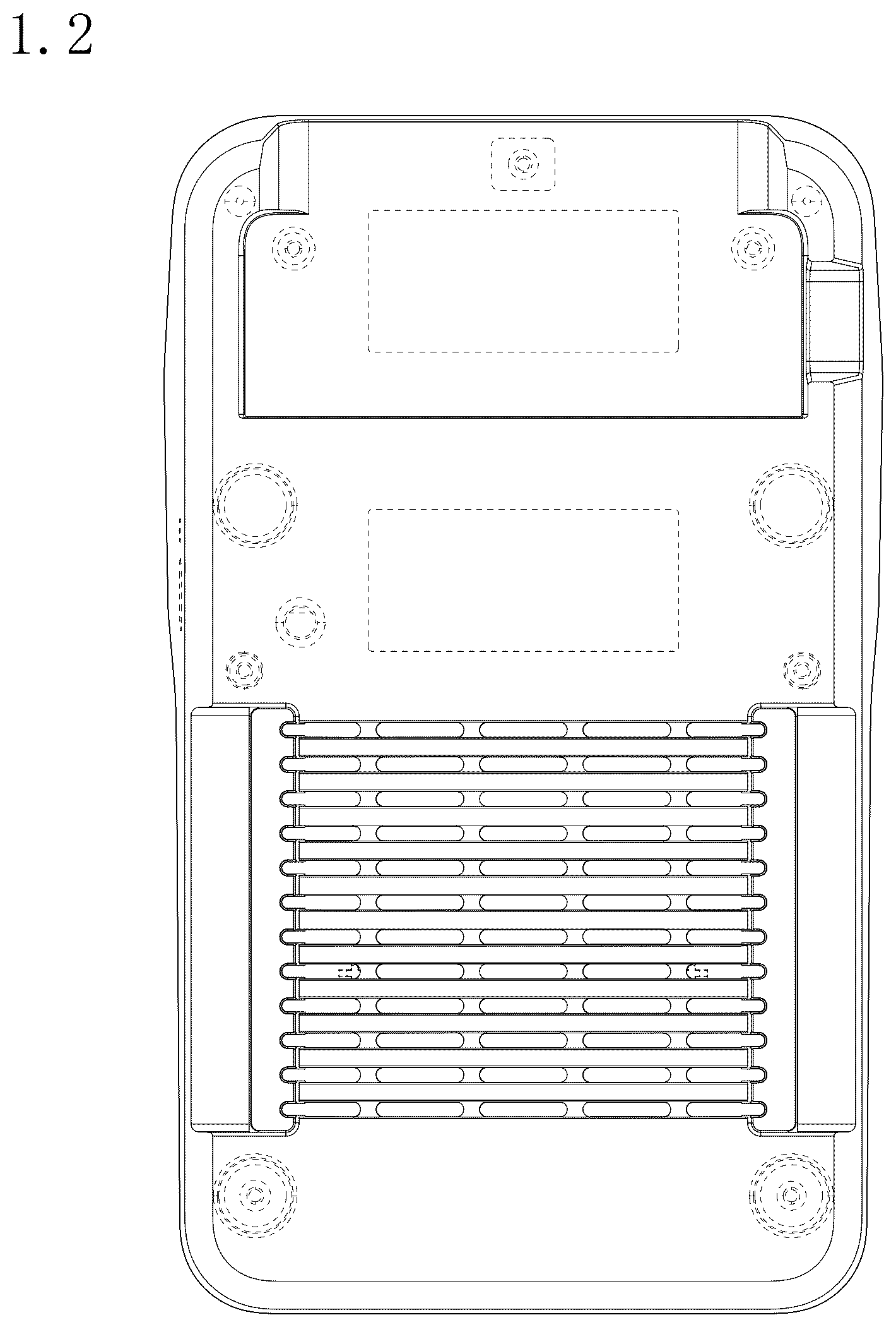 Patent USD1125354 Figure 2 – Base for point-of-sale terminal