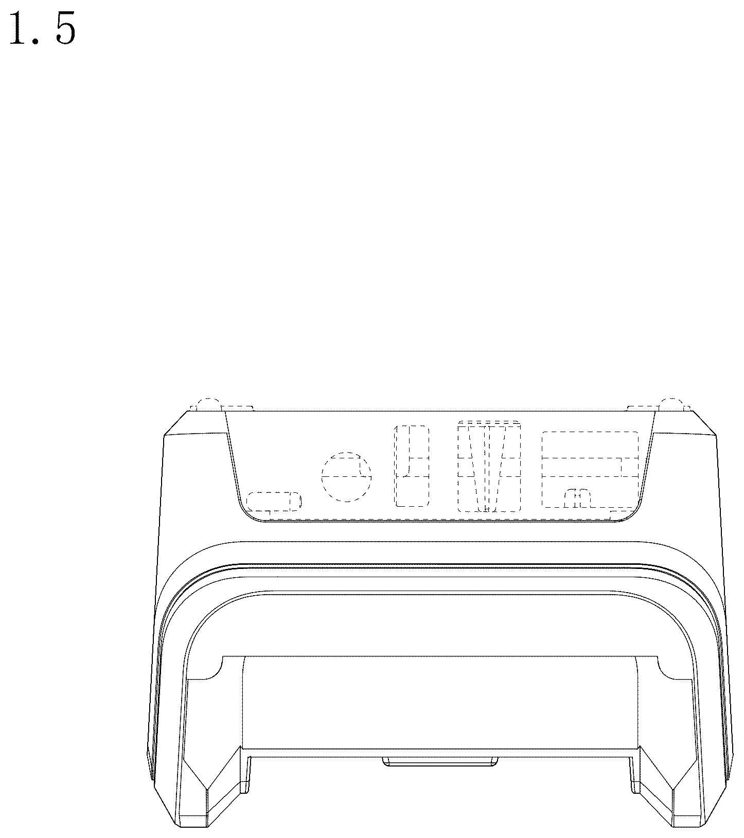 Patent USD1125354 Figure 5 – Base for point-of-sale terminal