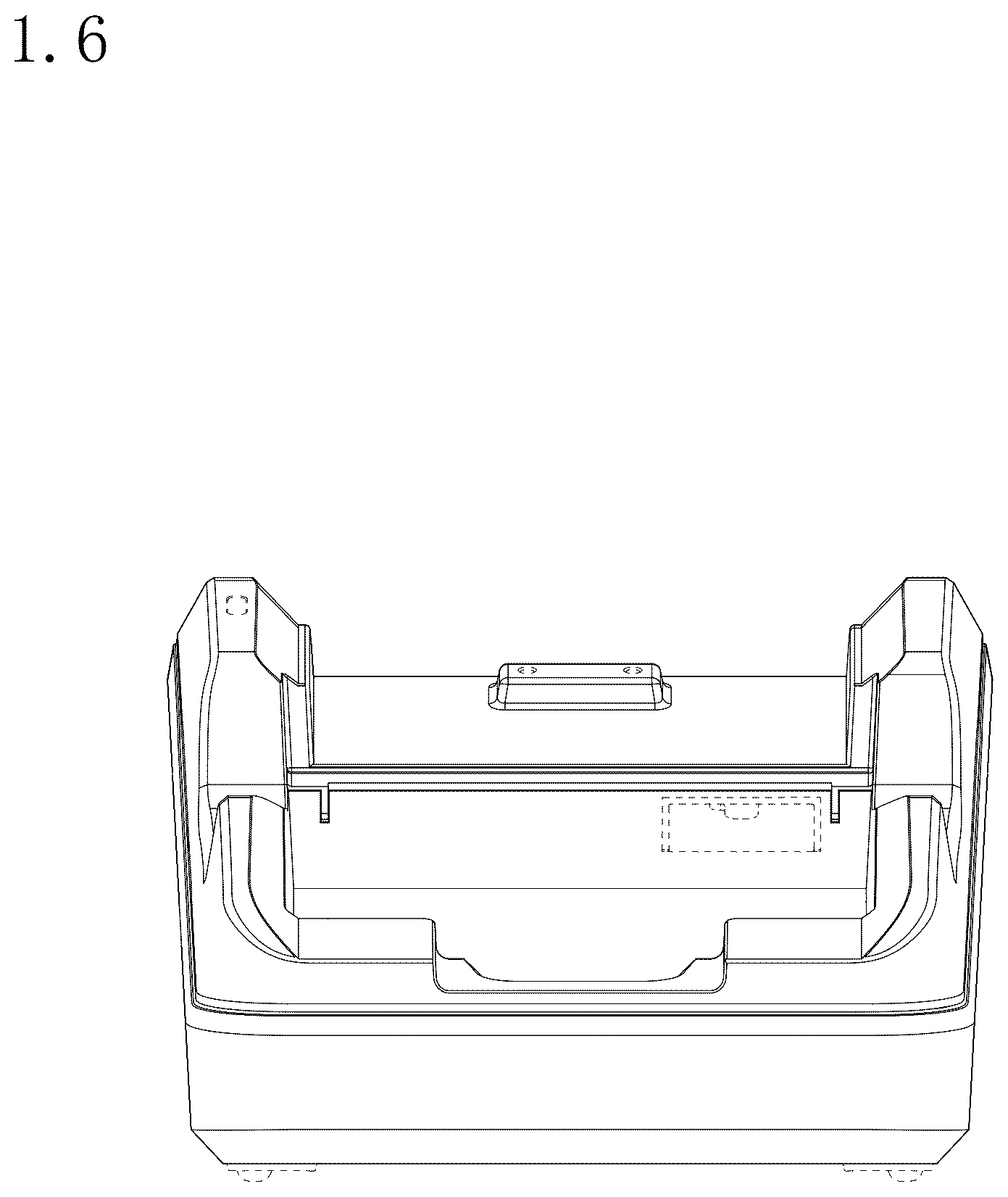 Patent USD1125354 Figure 6 – Base for point-of-sale terminal