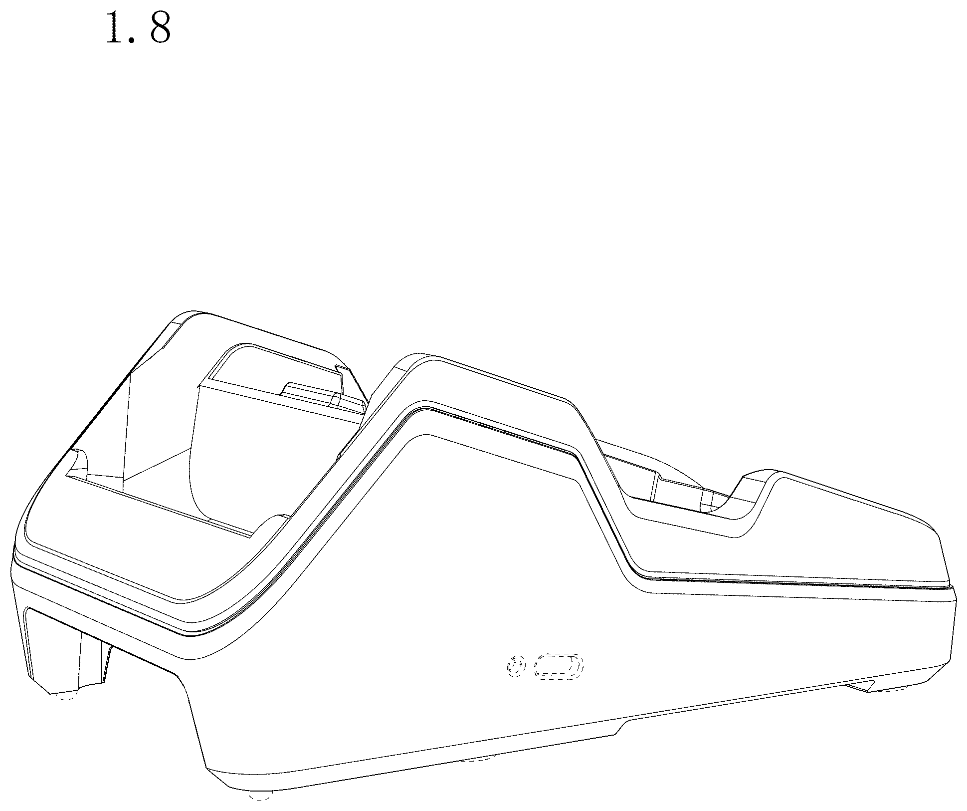 Patent USD1125354 Figure 8 – Base for point-of-sale terminal