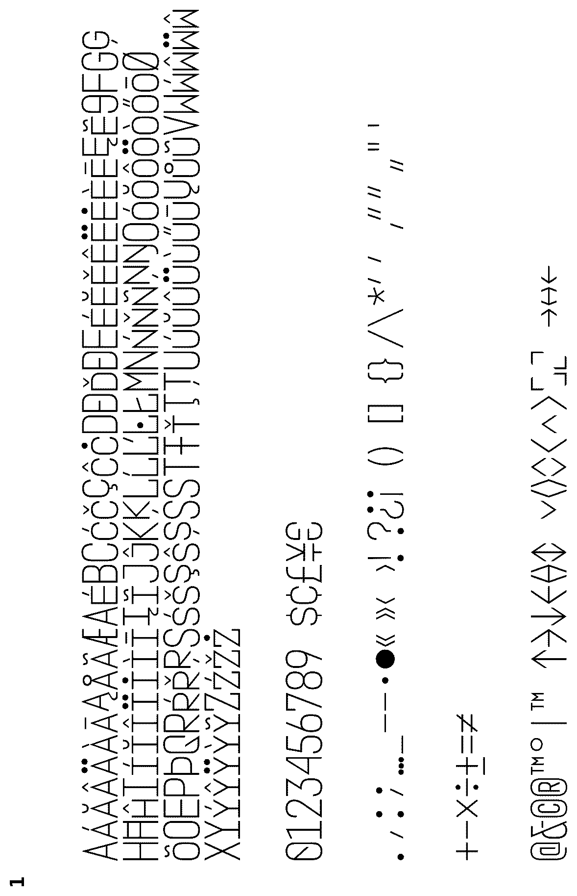 Patent USD1125358 Figure 1 – Typeface