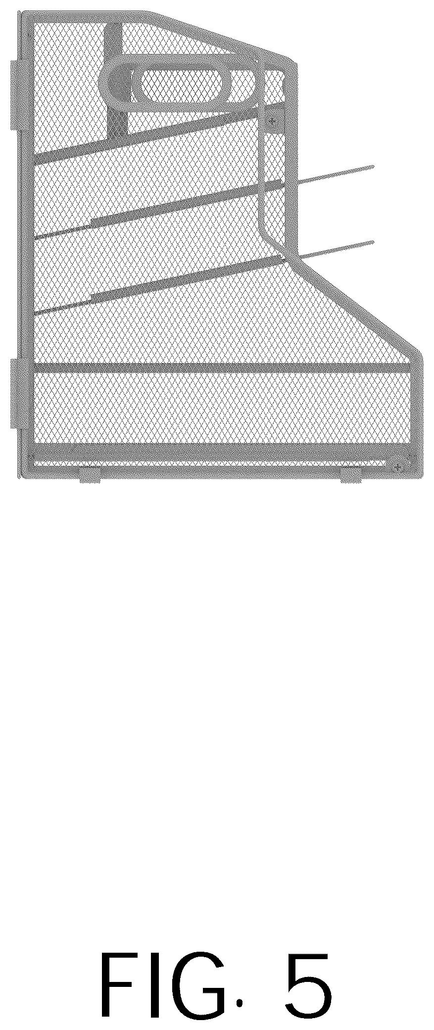 Patent USD1125370 Figure 5 – Desktop file storage rack