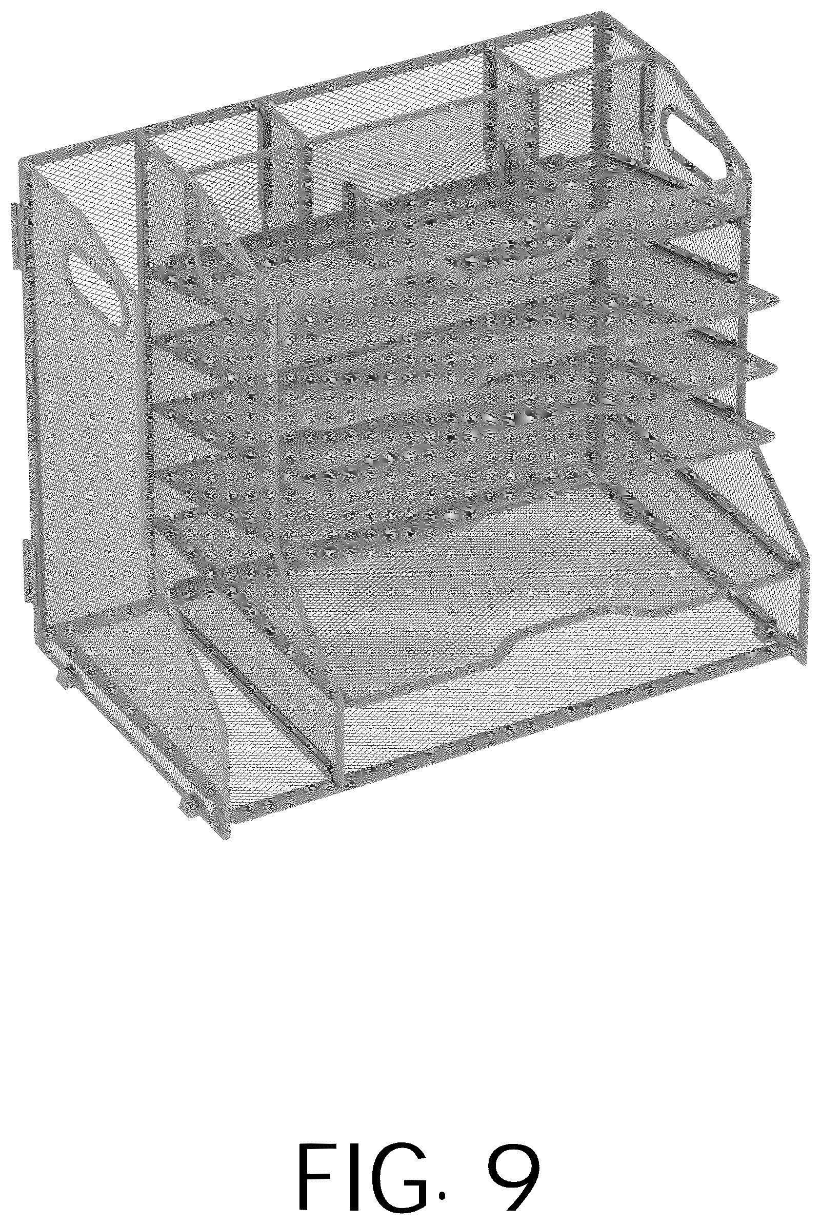 Patent USD1125370 Figure 9 – Desktop file storage rack