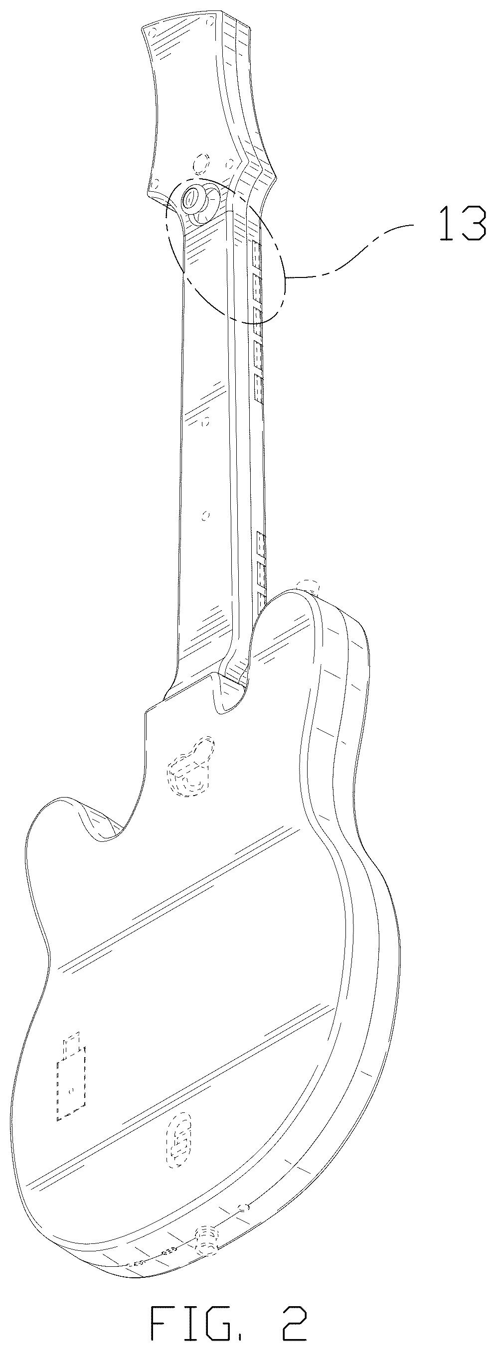 Patent USD1125376 Figure 2 – Wireless guitar controller