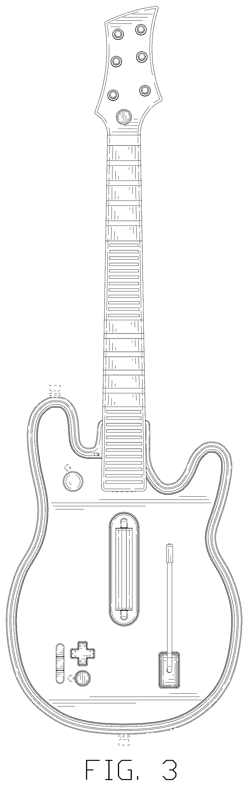 Patent USD1125376 Figure 3 – Wireless guitar controller
