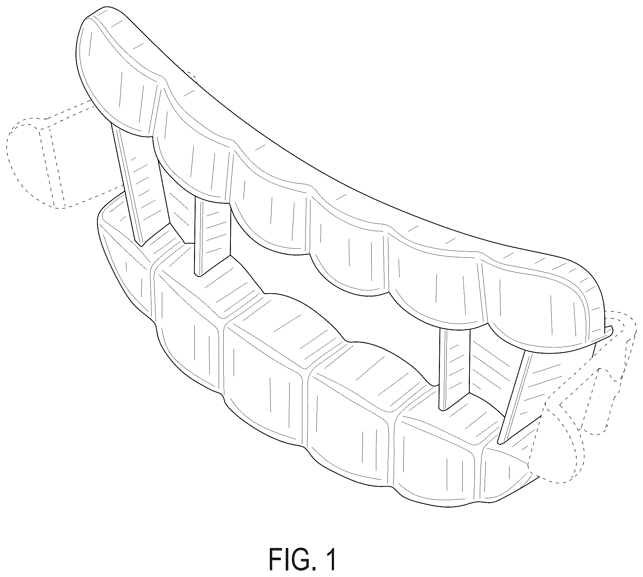 Patent USD1125379 Figure 1 – Teeth for a toy system