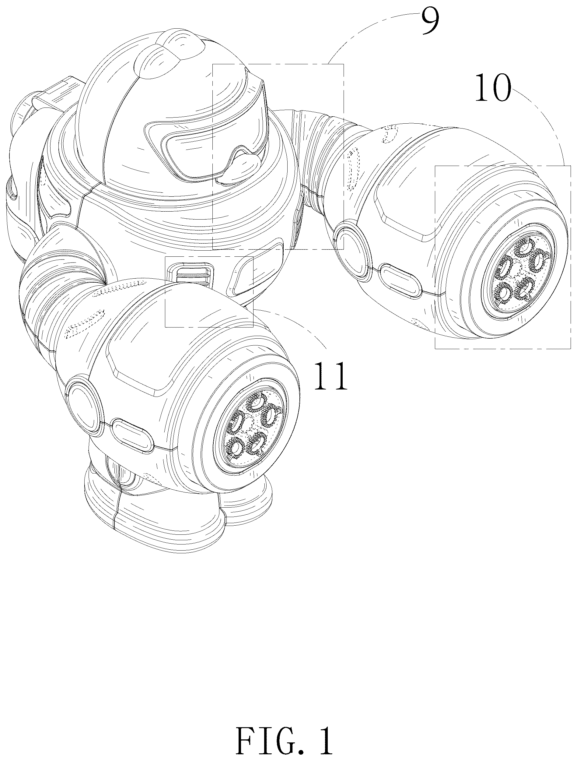 Patent USD1125381 Figure 1 – Toy bubble gun