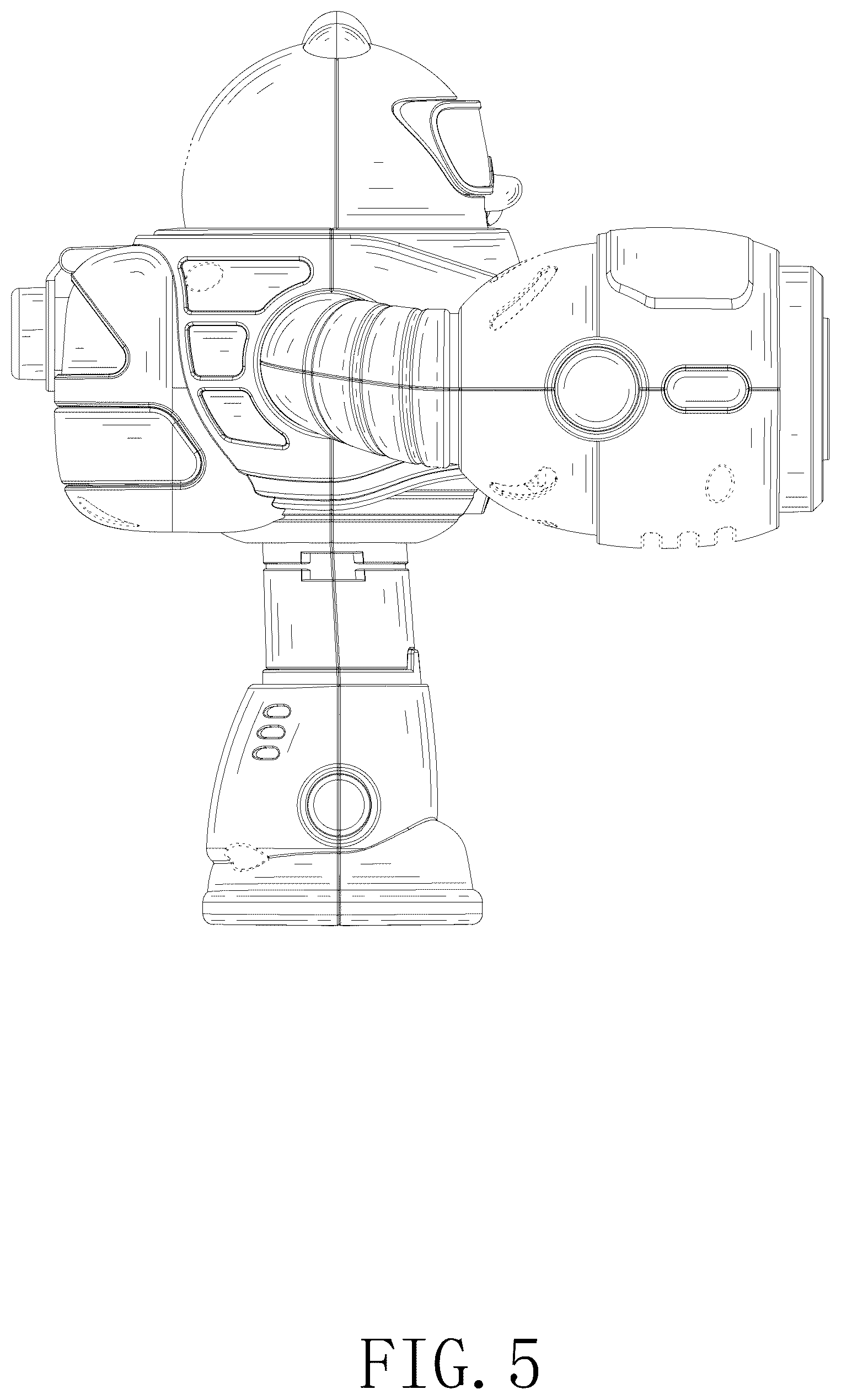 Patent USD1125381 Figure 5 – Toy bubble gun