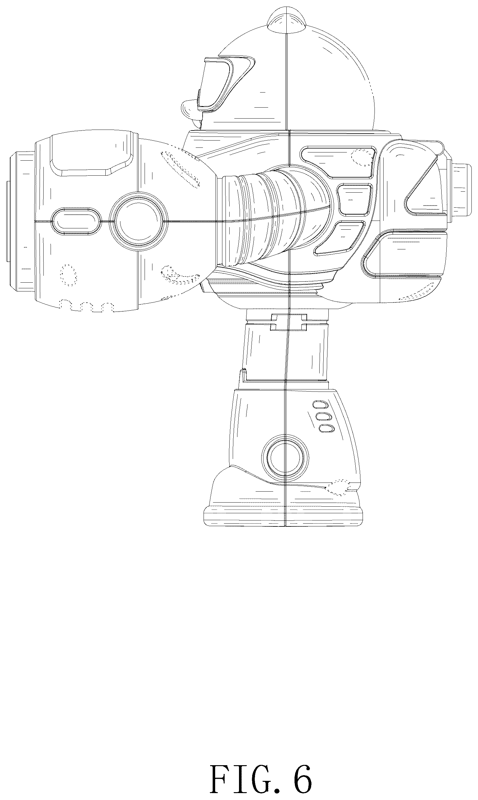 Patent USD1125381 Figure 6 – Toy bubble gun
