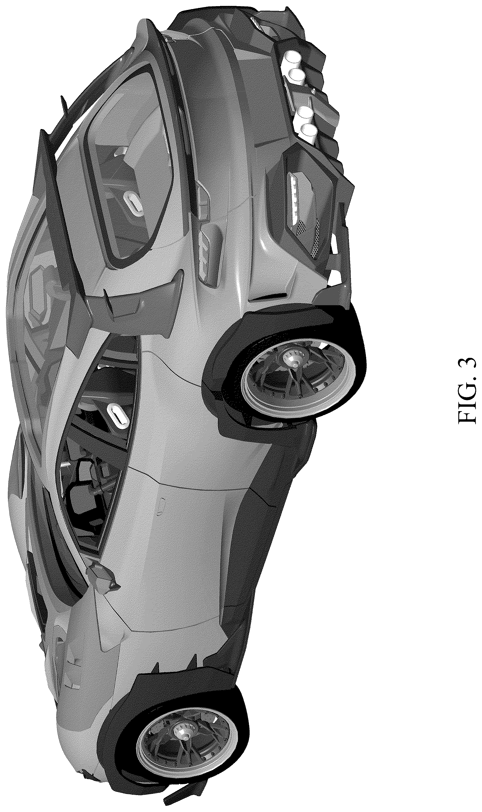 Patent USD1125386 Figure 3 – Model car