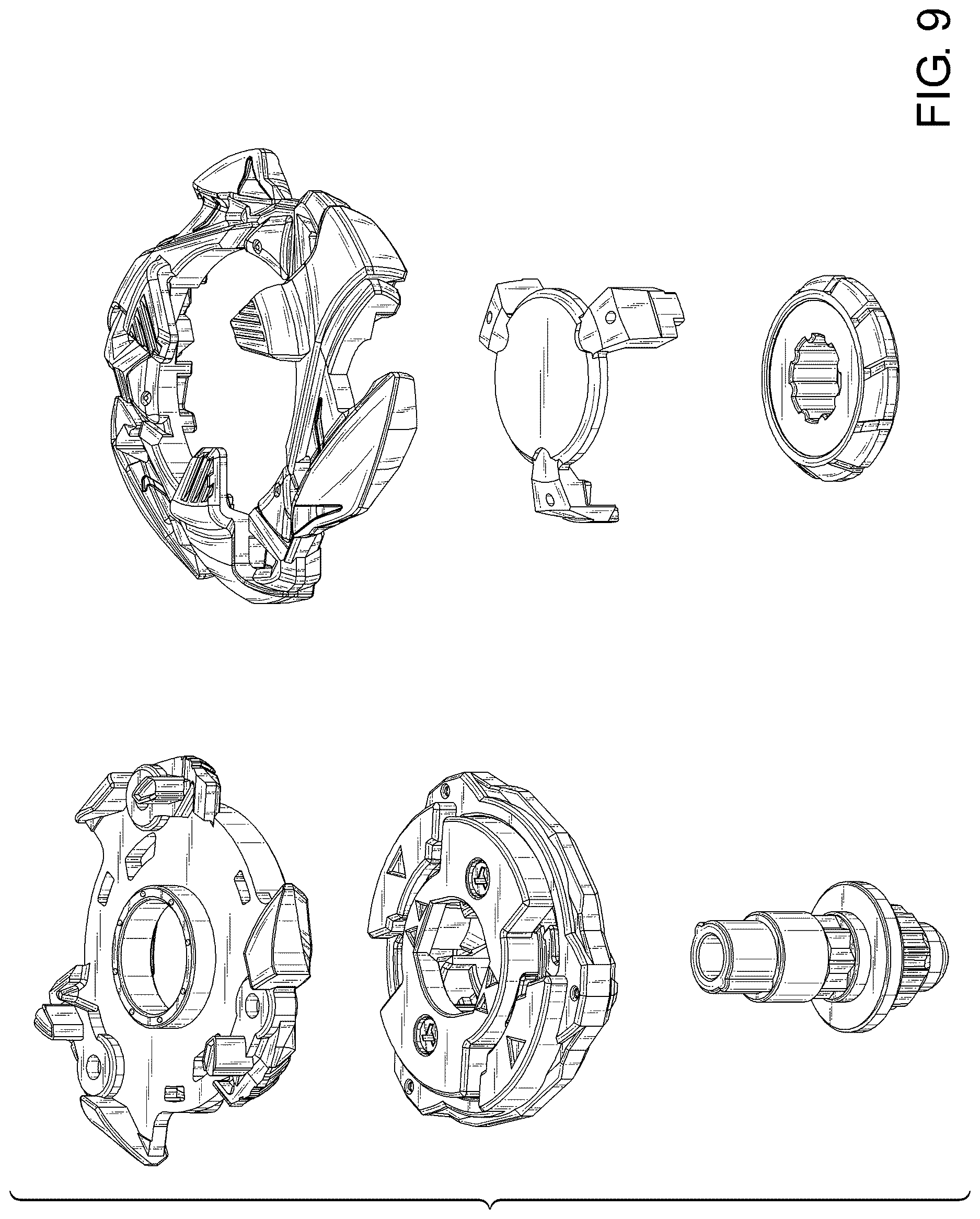 Patent USD1125387 Figure 9 – Spinning top toy