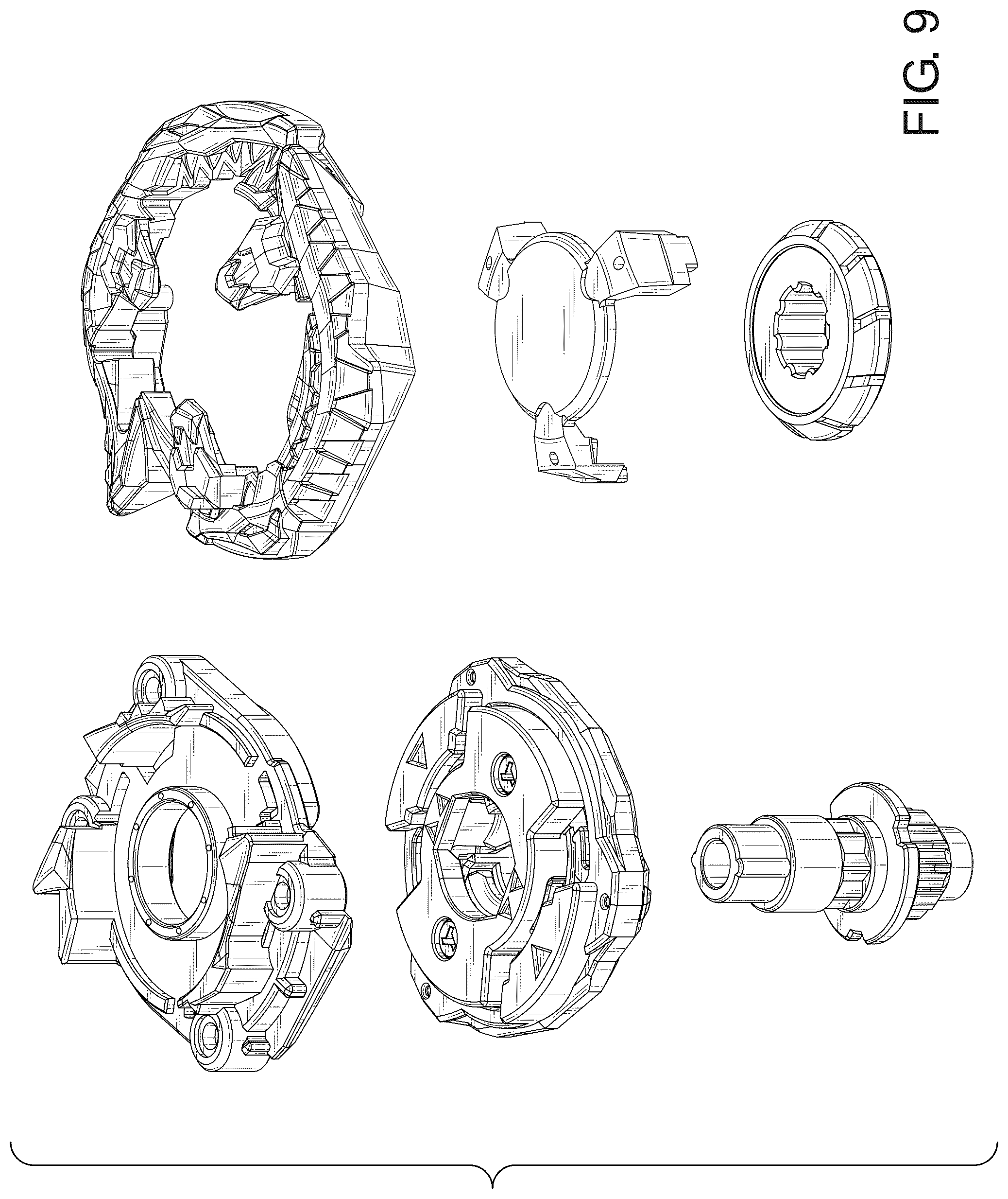 Patent USD1125391 Figure 9 – Spinning top toy